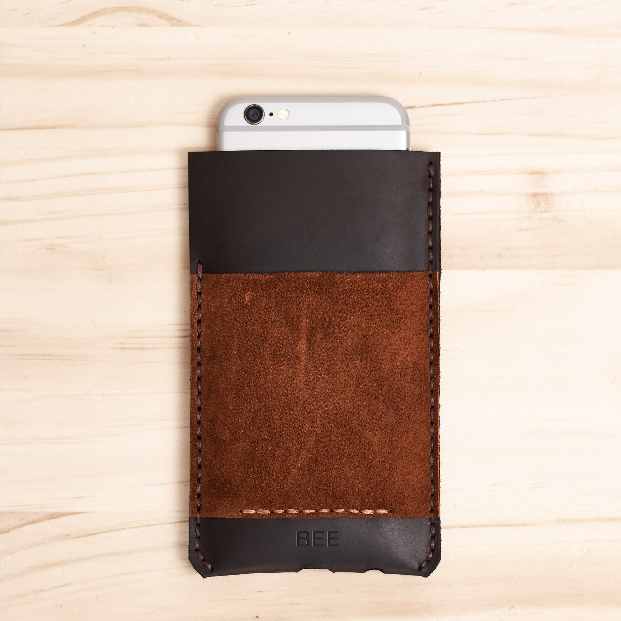 Handmade iPhone case  leather wallet for iPhone 8 Plus, iPhone x, iPhone 10, Name Engraving