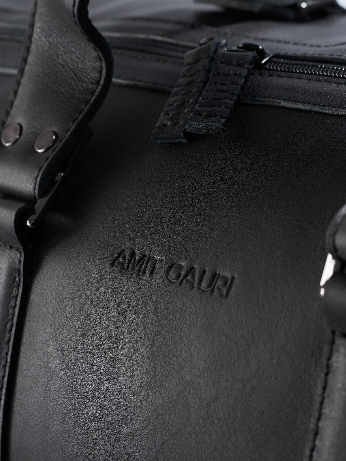 Custom monogram for mens gifts. Personalized carry on shoulder bag. Black mens duffle bag