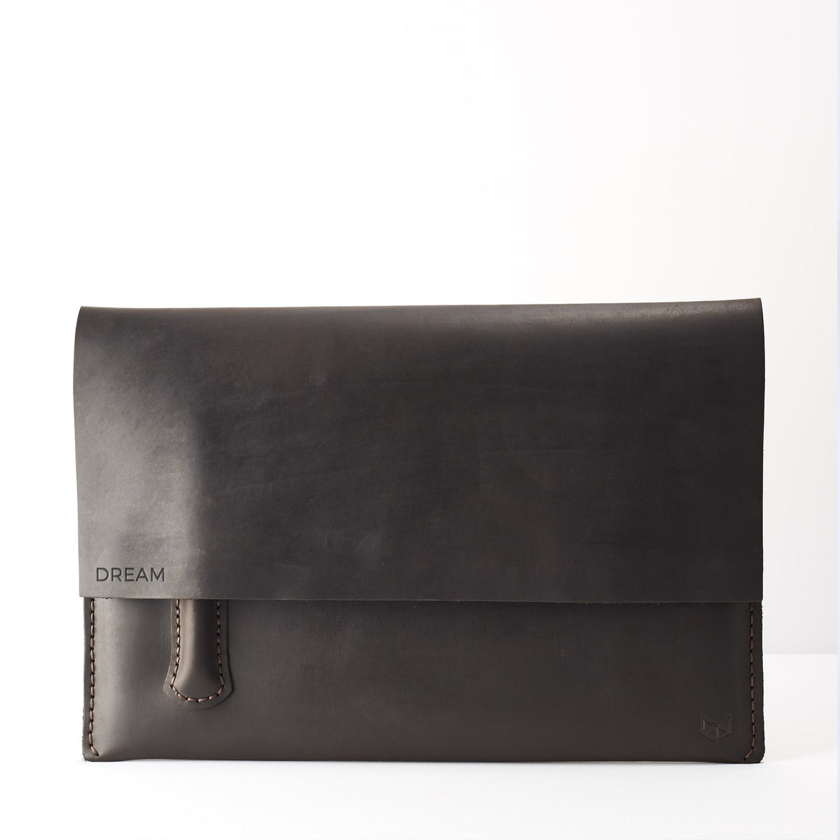 Monogram engraving. Brown handcrafted leather reMarkable tablet case. Folio with Marker holder. Paper E-ink tablet minimalist sleeve design. 