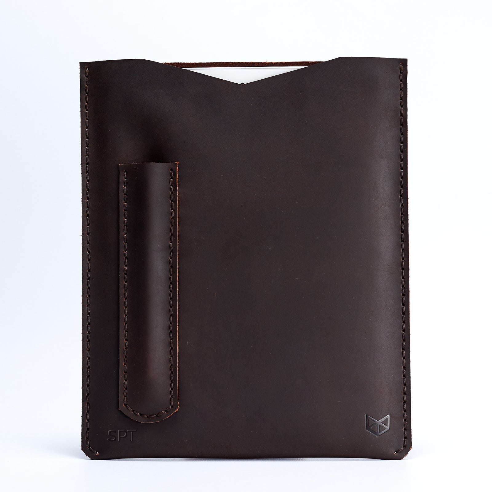 Custom engraving. Personalized iPad pro sleeve. Hand stitched Apple accessories for mens gifts