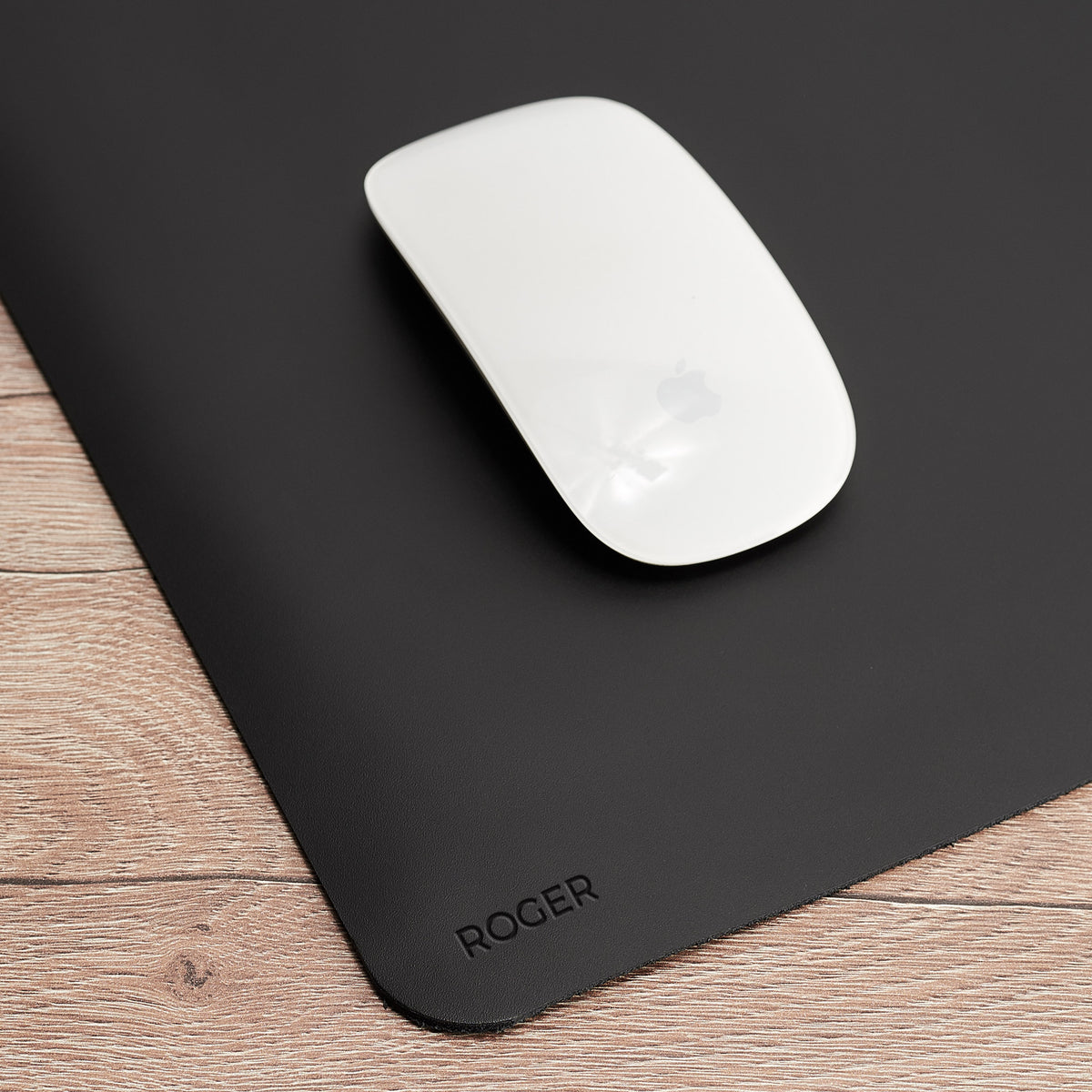 Engraving. Minimalistic Black Leather Mouse Pad + Cable Organizers, Boyfriend gift, Mousepads, Personalized stationary, Custom office supplies