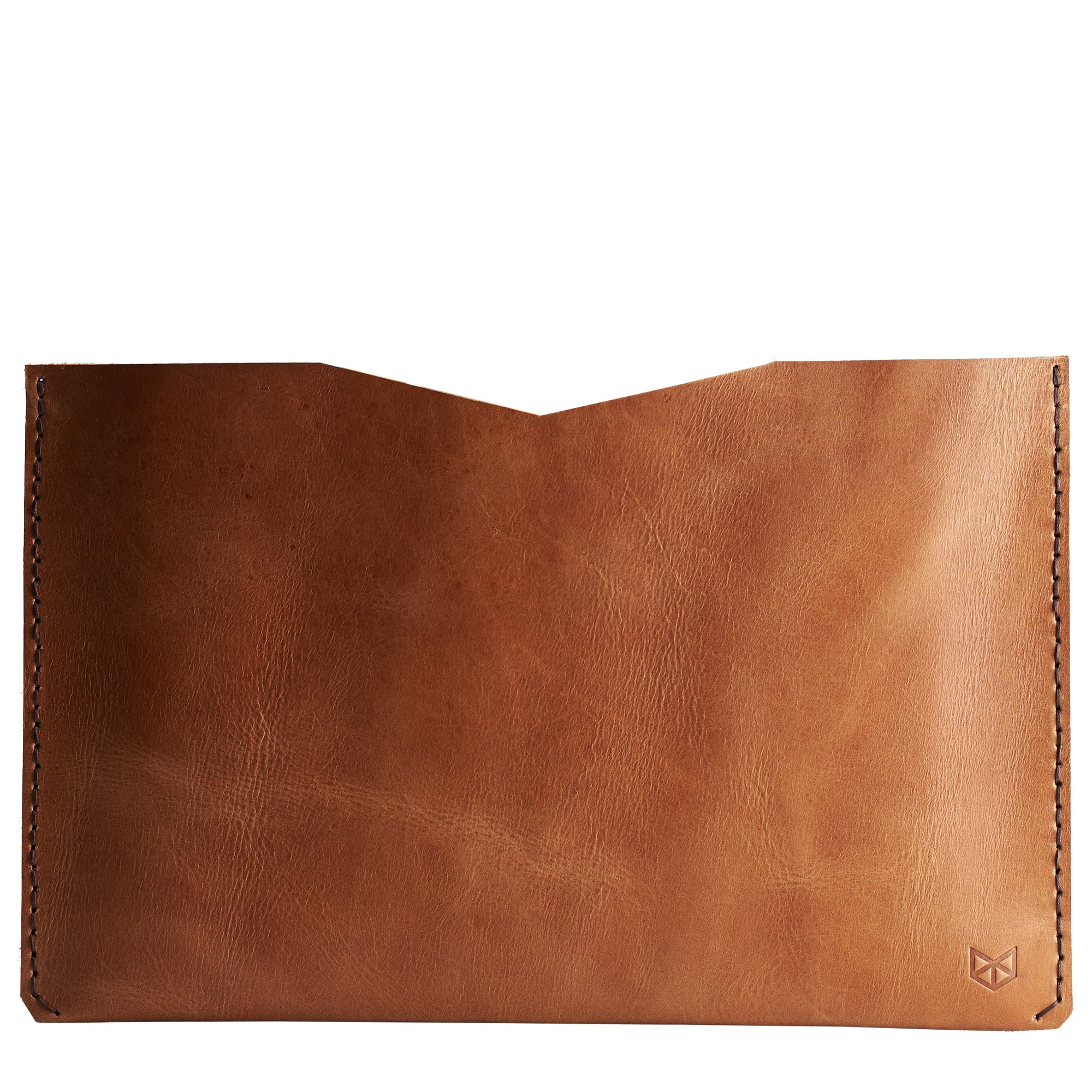 Dell XPS laptop inside leather sleeve