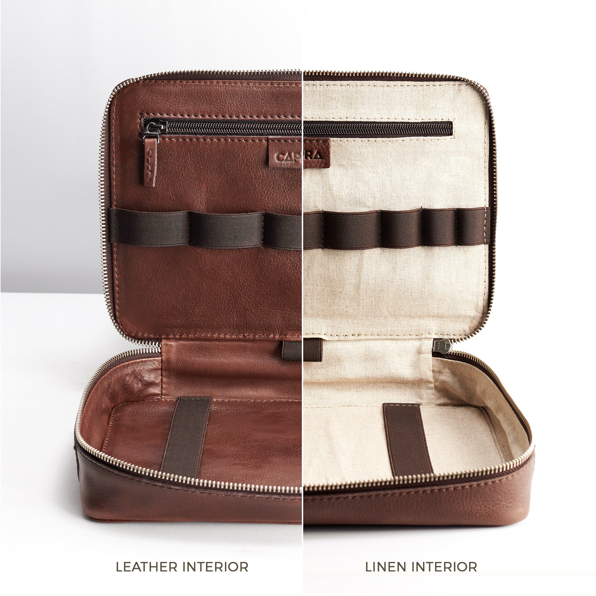 leather gear Small Gear Travel Pouch · Brown by Capra Leather