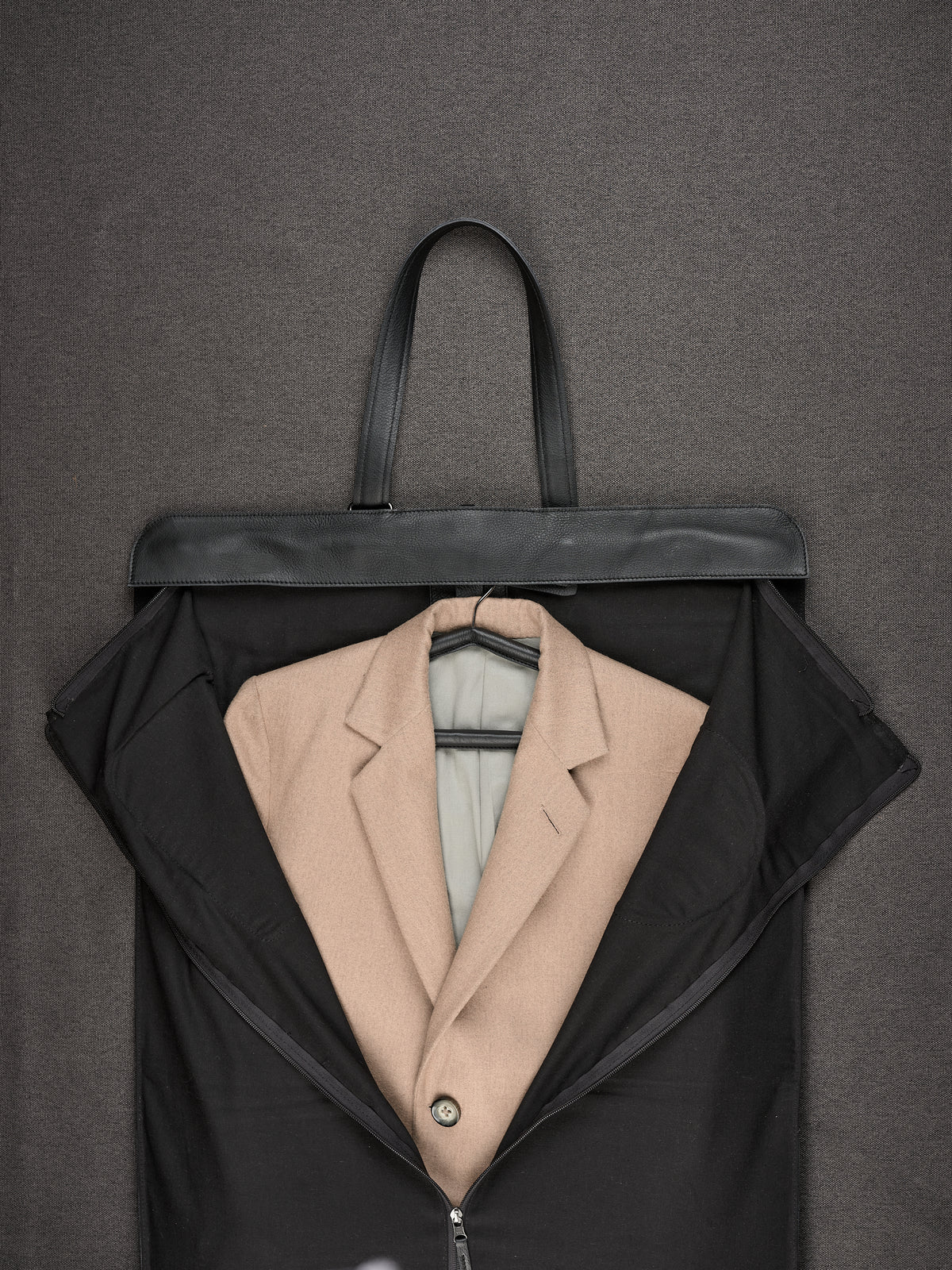 Carry-on Garment Bag Black by Capra Leather
