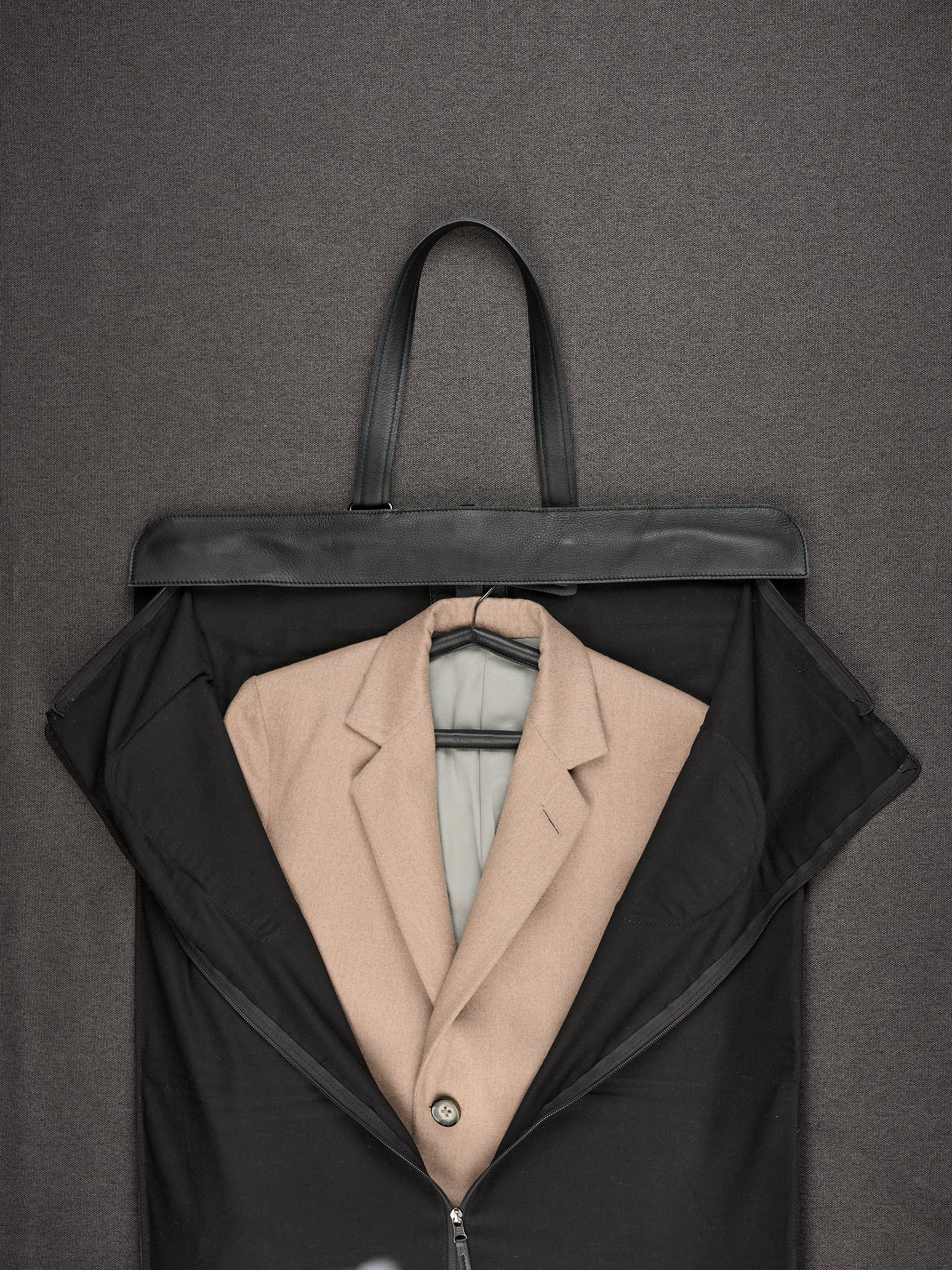Carry-on Garment Bag Black by Capra Leather