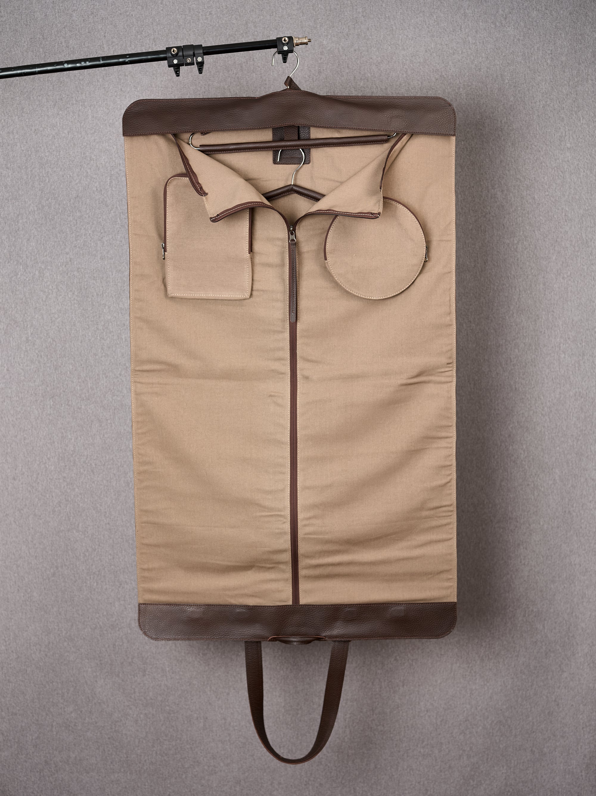 Suit Garment Bag Dark Brown by Capra Leather