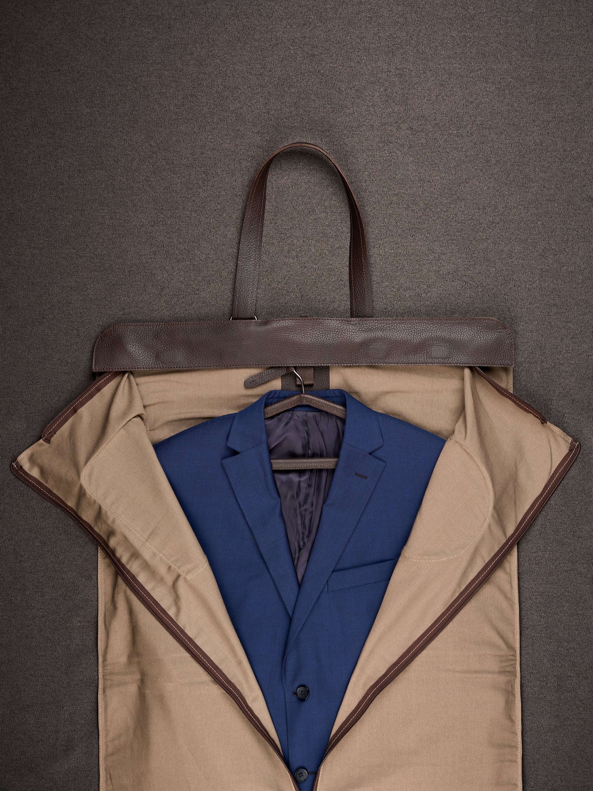 Best Garment Bag Dark Brown by Capra Leather