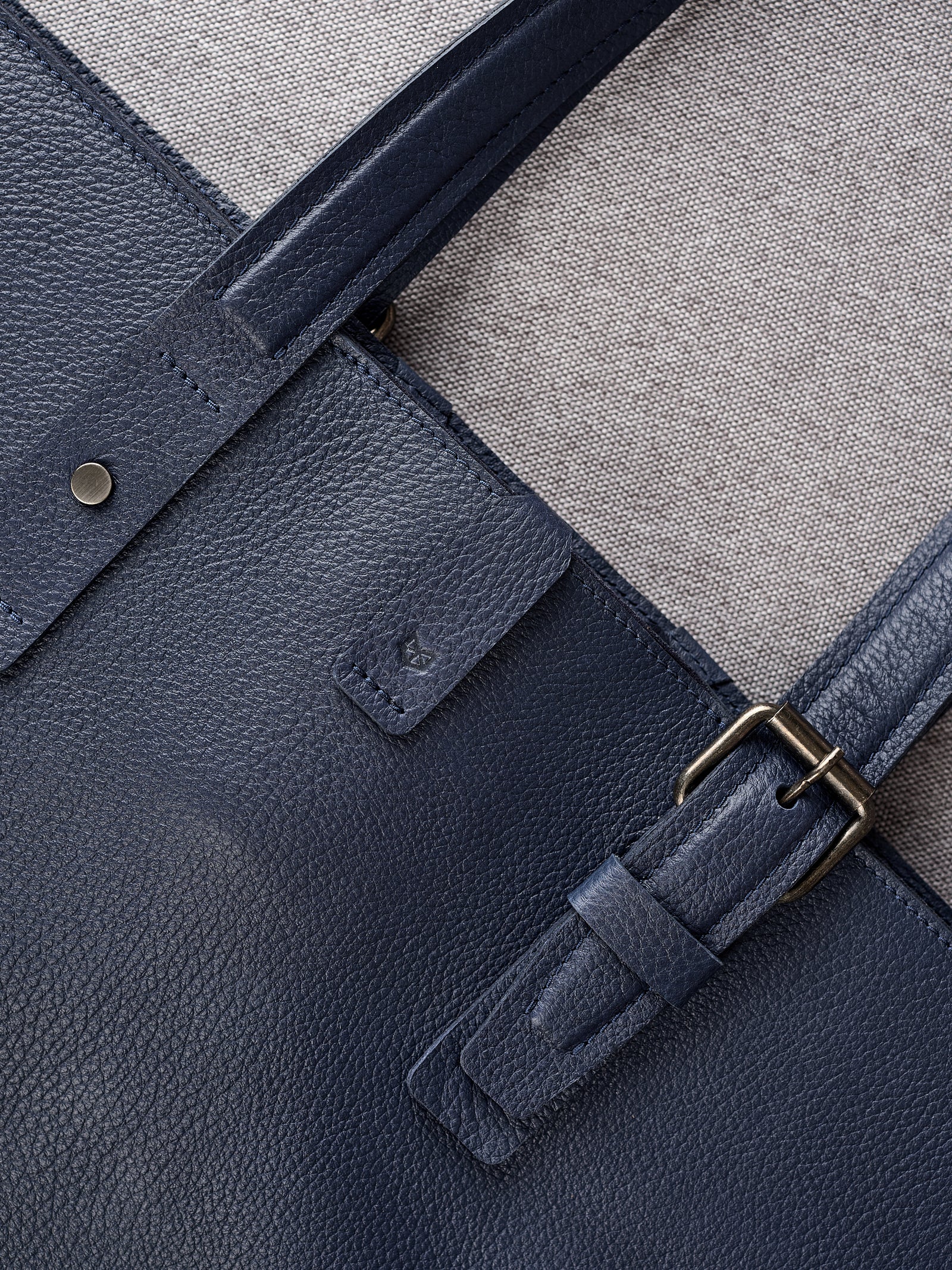 Hanging Monogrammed Garment Bag Navy by Capra Leather