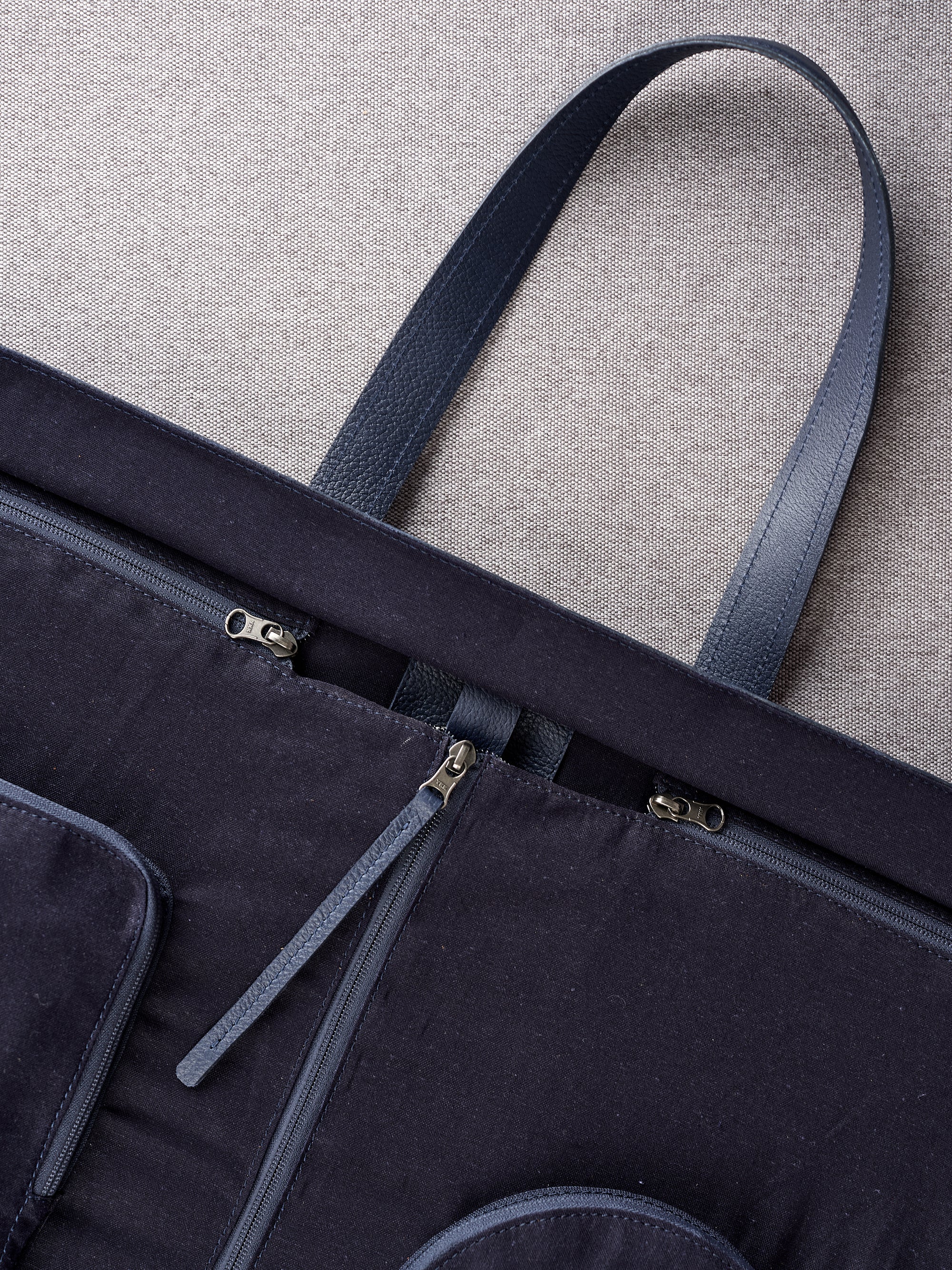 Suit Garment Bag Navy by Capra Leather