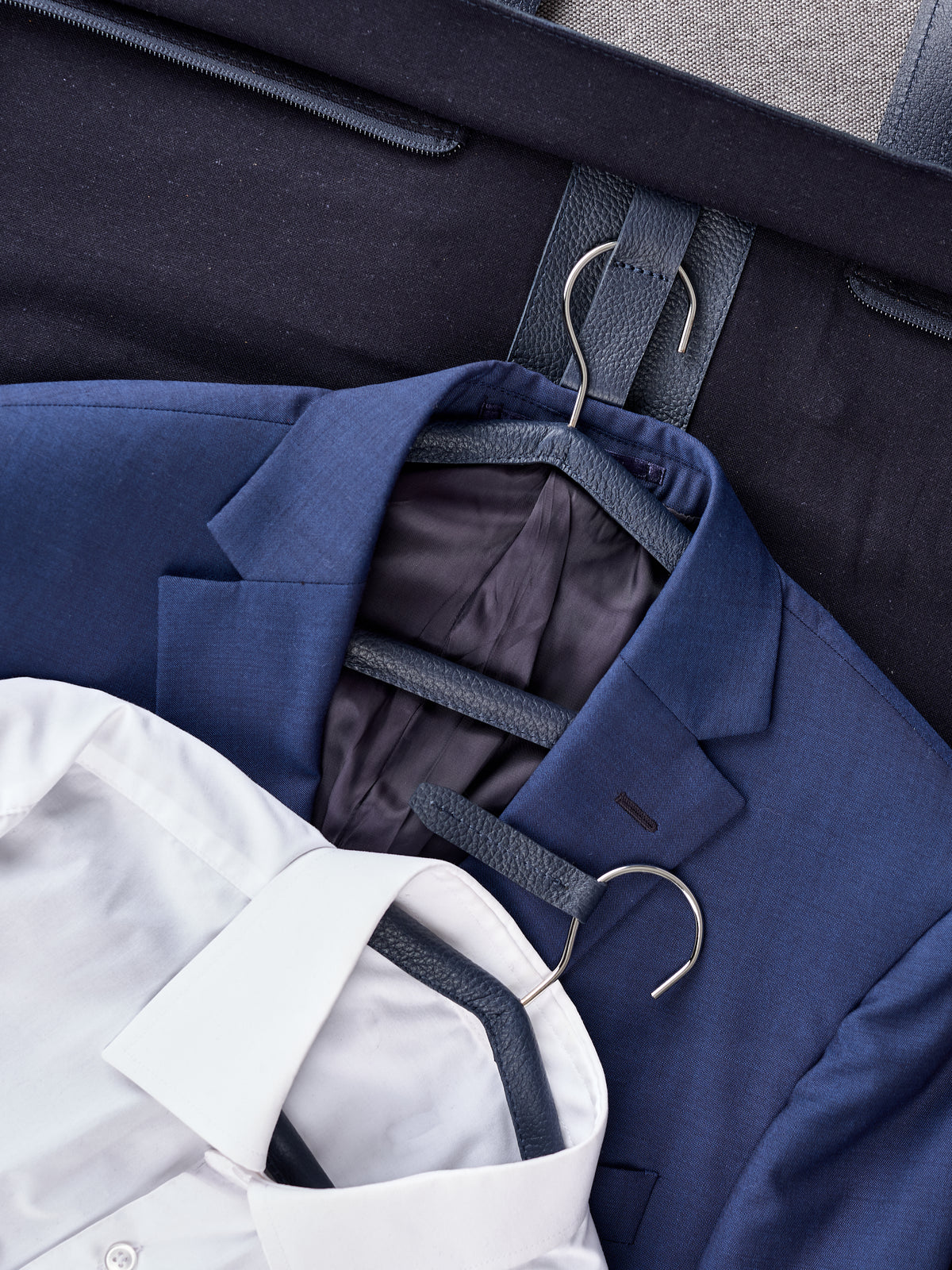 Carry On Garment Bag Navy by Capra Leather