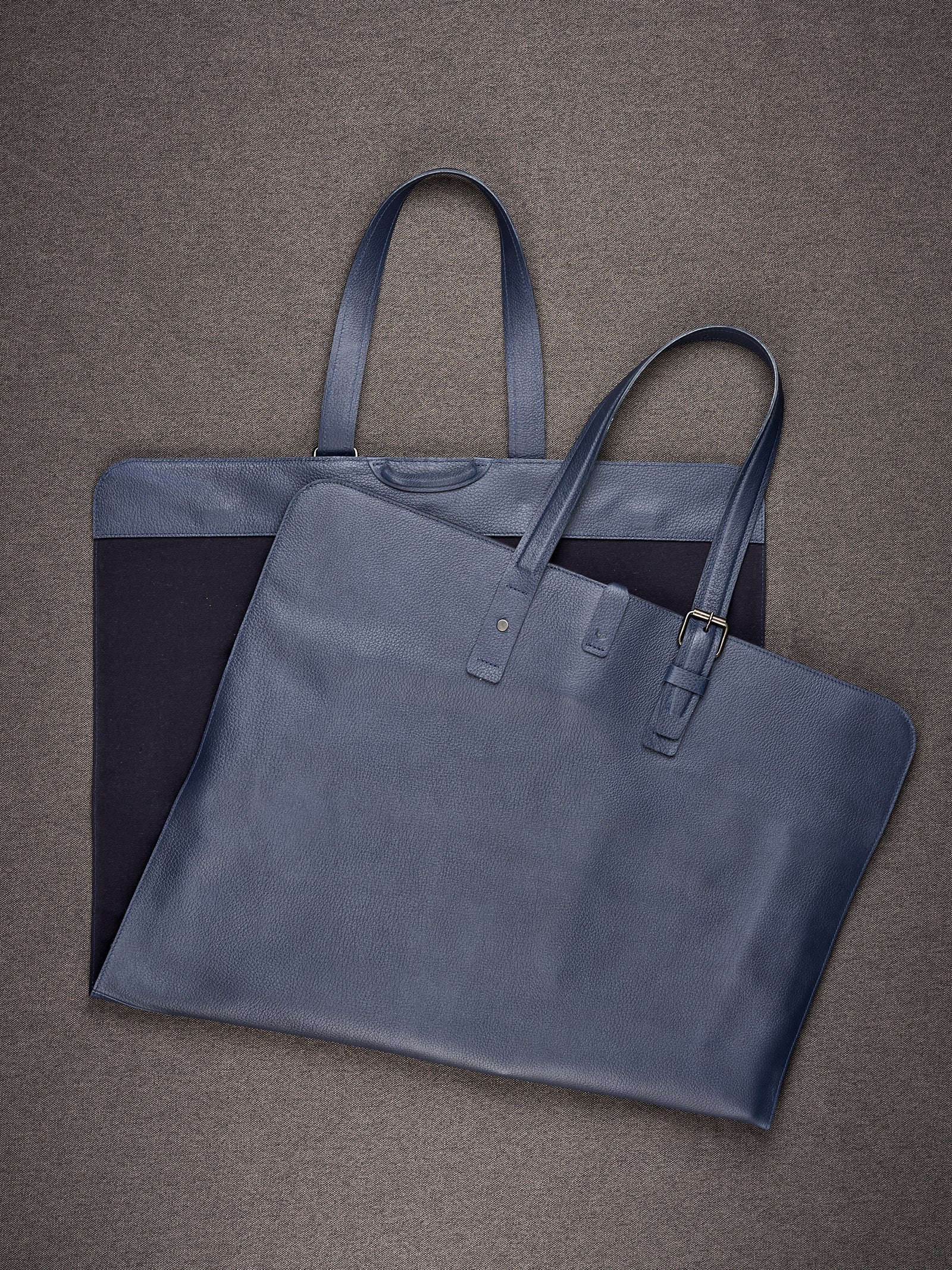 Bifold Suit Bag Navy by Capra Leather