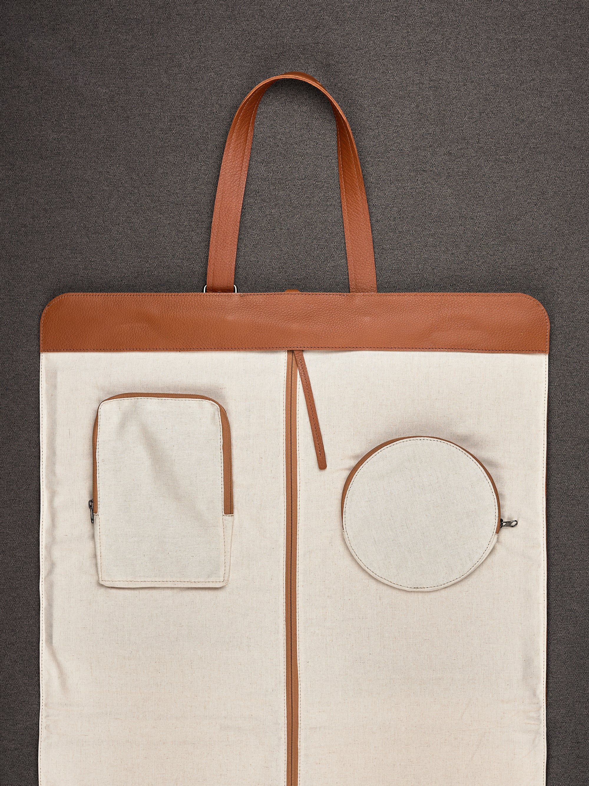Leather Garment Bag Tan by Capra