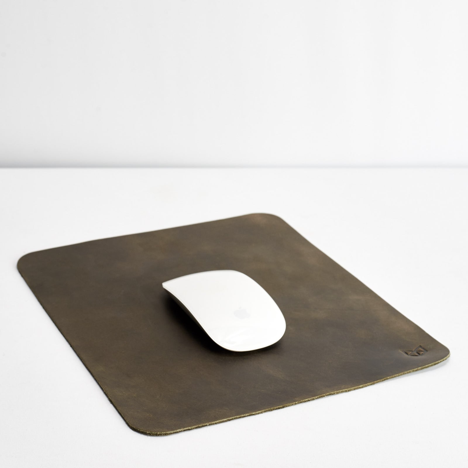 Minimalistic Green Leather Mouse Pad + Cable Organizers, Boyfriend gift, Mousepads, Personalized stationary, Custom office supplies