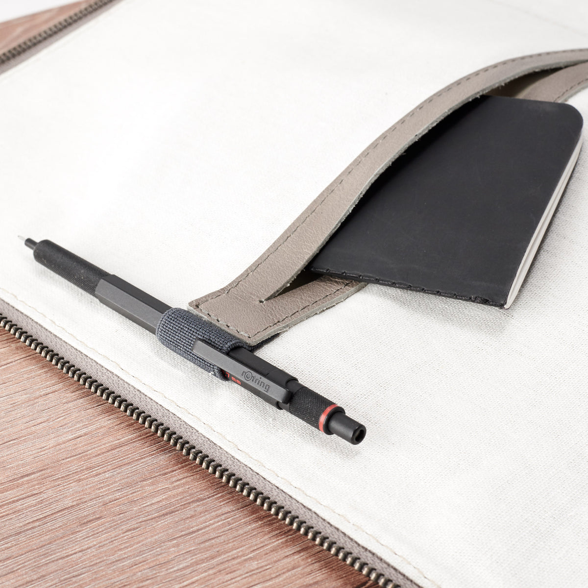 Interior pocket. Device grey bag folio. Custom monogram. Gifts for men
