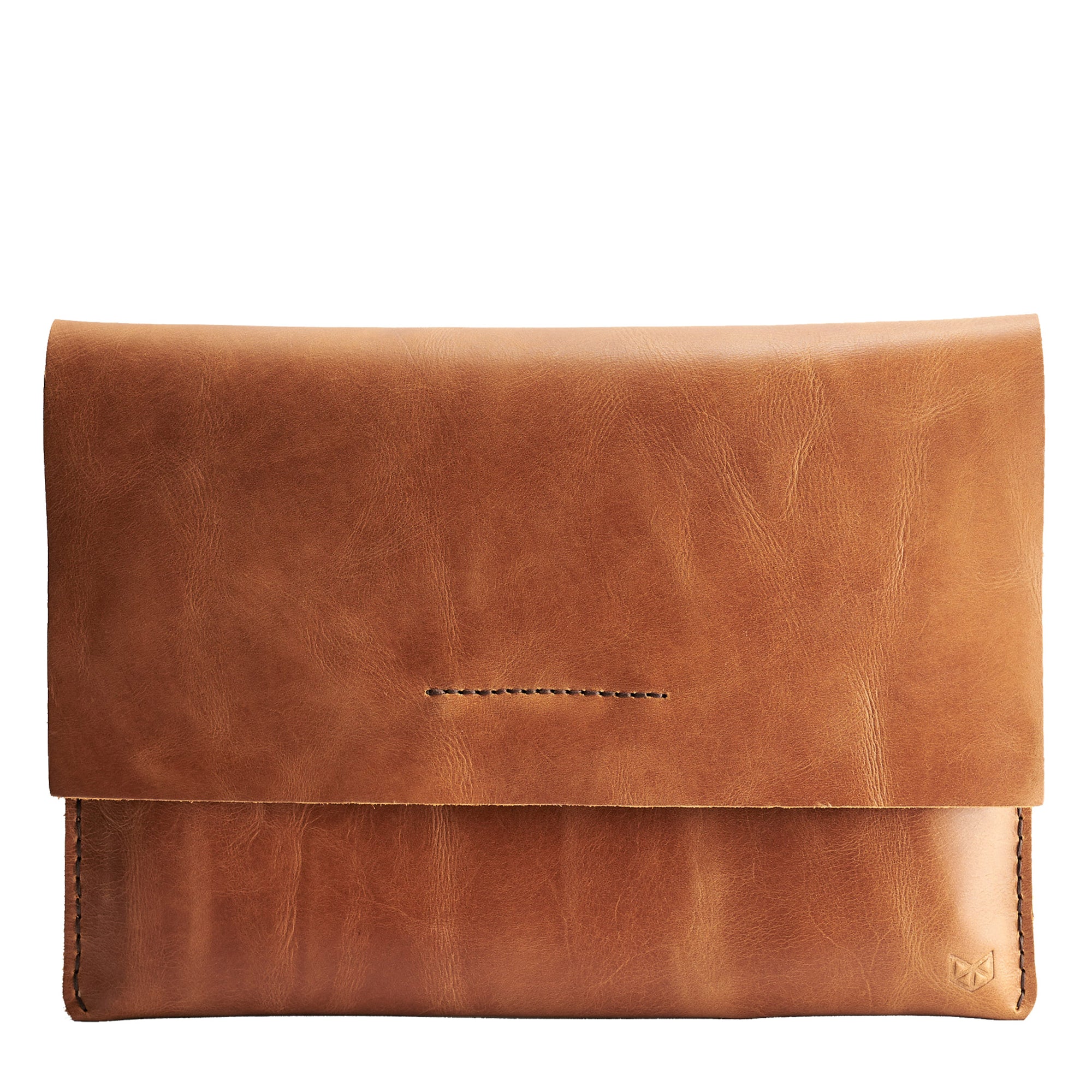 Cover. ASUS Zenbook Pro Duo light brown leather sleeve for men