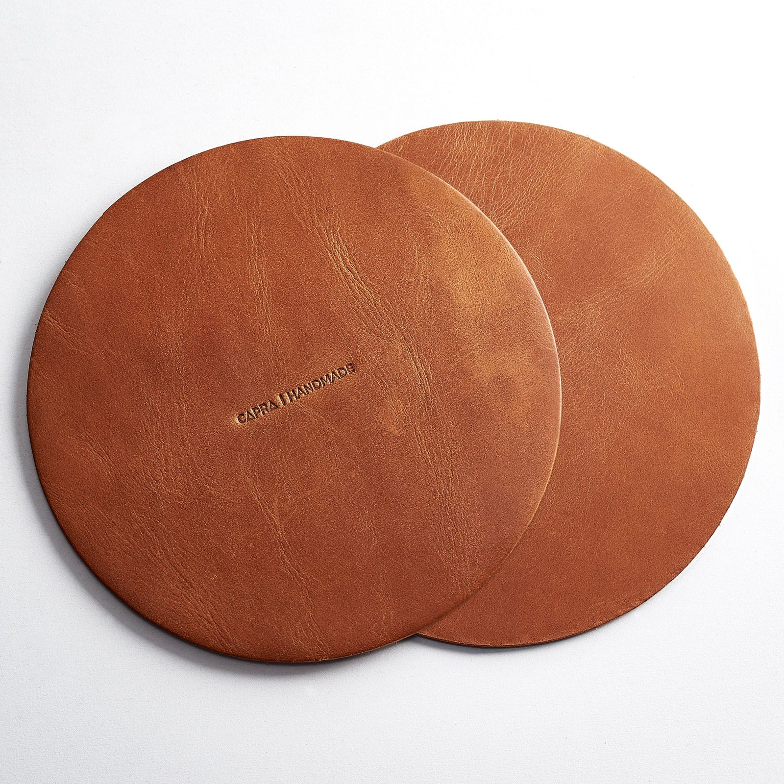 Light brown Leather homepod pad, protect wood surfaces from white rings, mens cowhide coasters for apple smart speaker