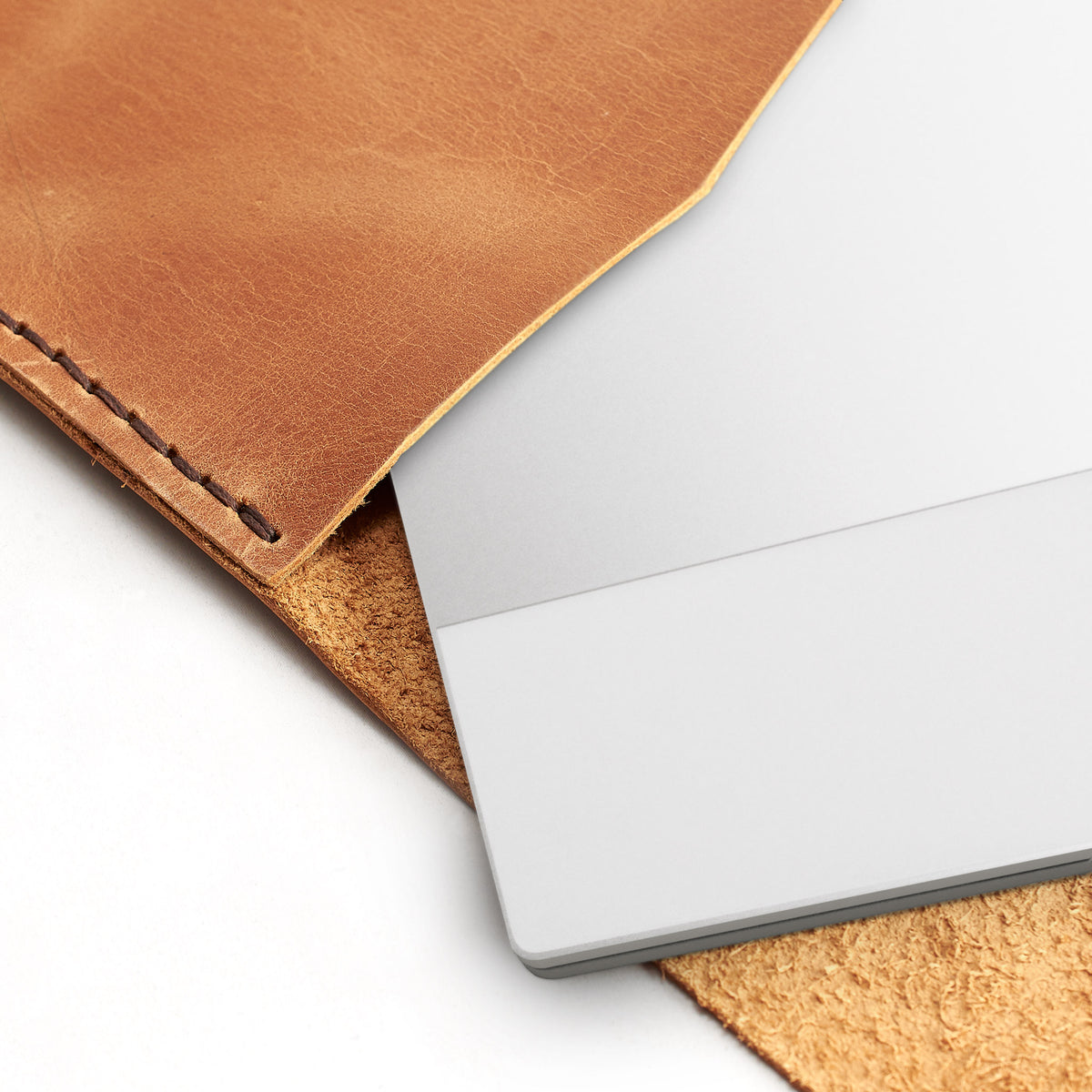 Style. Light Brown leather Google Pixelbook Sleeve Case