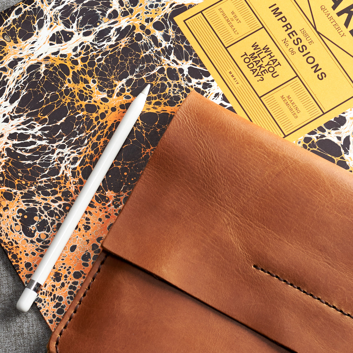 Styling. iPad Sleeve. Leather Case Tan for iPad by Capra Leather