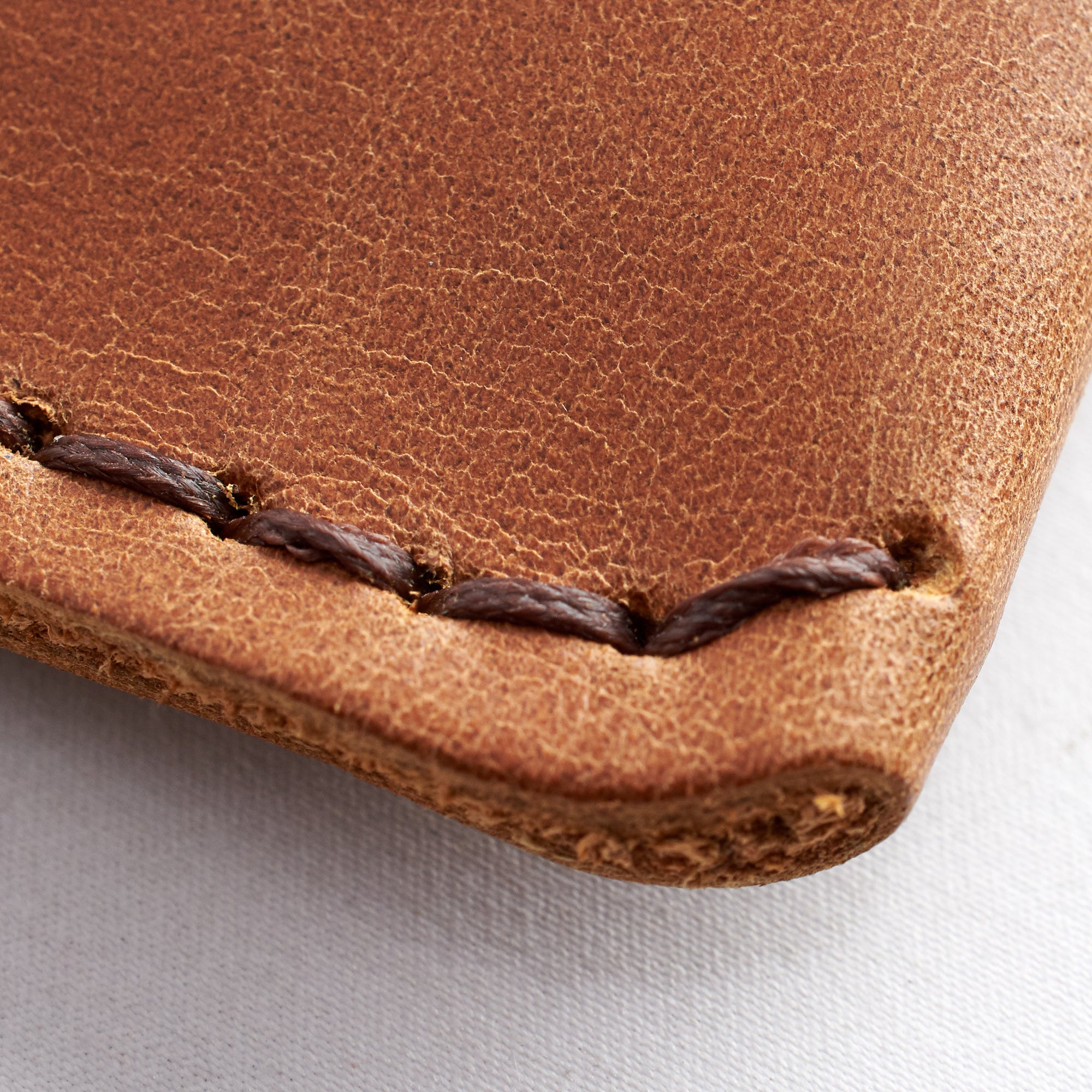 Hand Stitch. iPad Sleeve. Leather Case Tan for iPad by Capra Leather