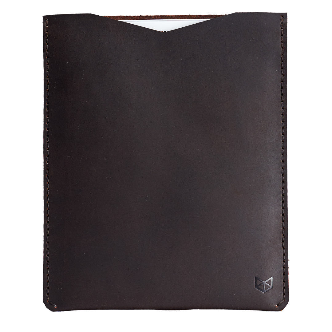 iPad pro dark brown  leather case 