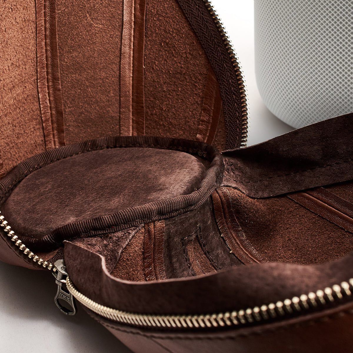 Leather interior. Homepod leather cover, Homepod leather case, Apple accessories, HomePod protector, Travel carrying case, Capra Leather
