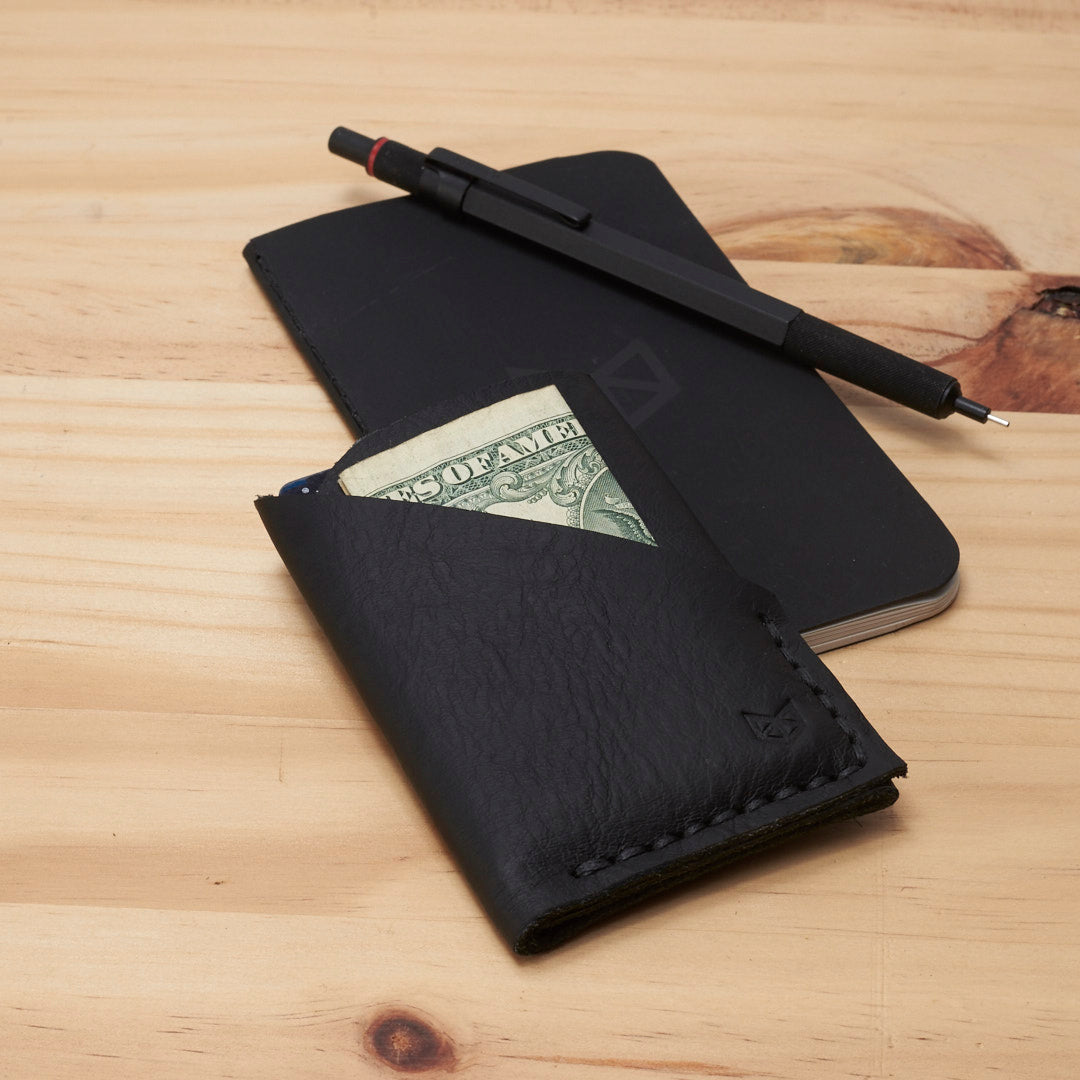 Slim kuo wallet, perfect gift for men. Mens minimalist designer thin wallet. Custom monogrammed gifts for men