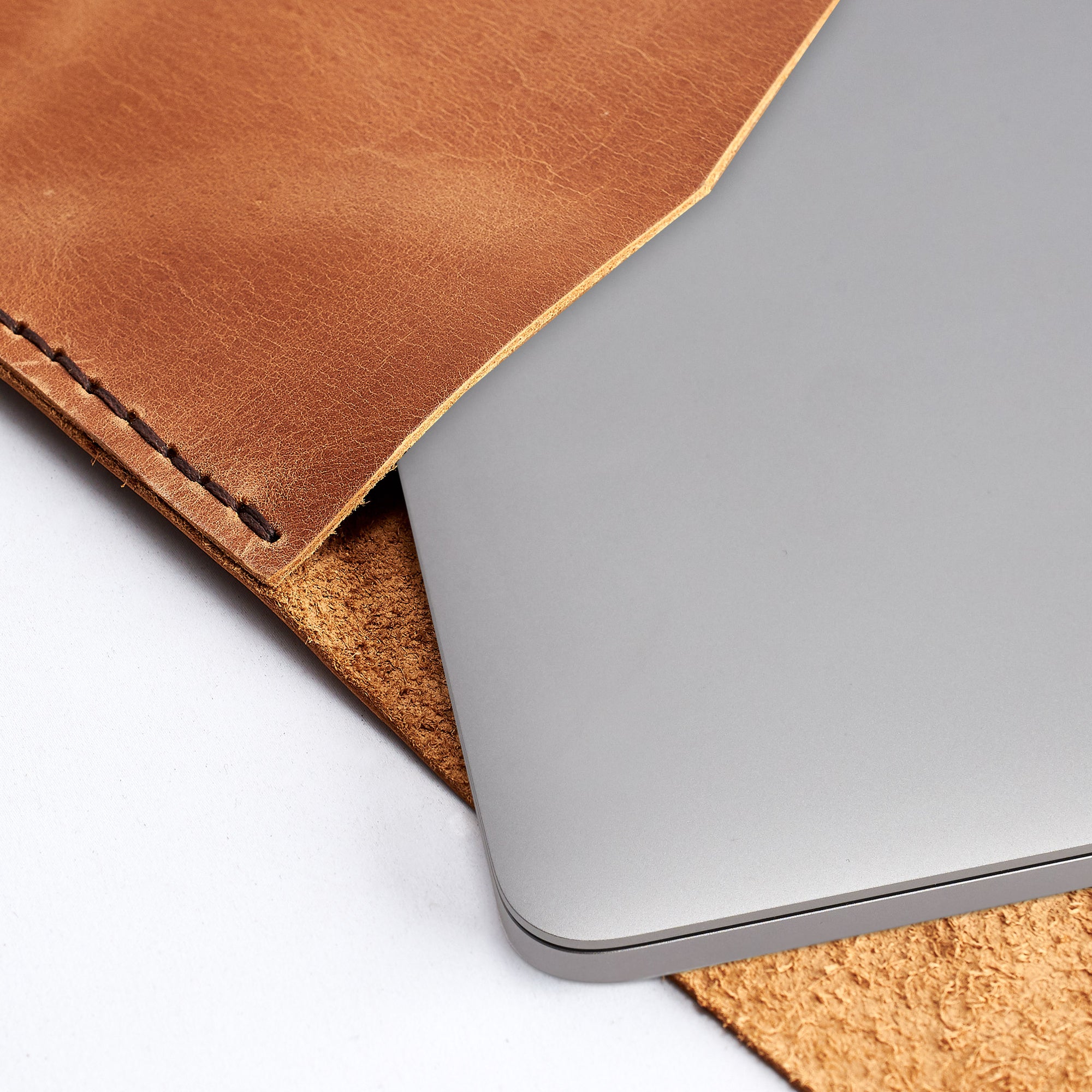 Custom personalized folio for men. Leather Dell XPS Sleeve Case by Capra Leather