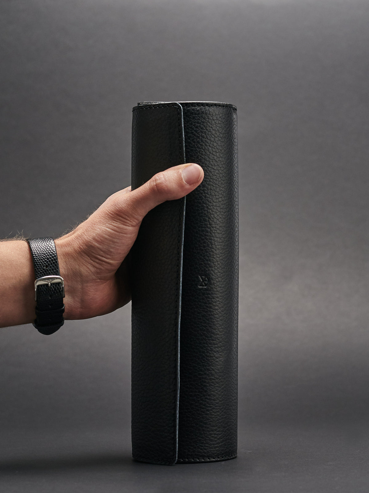 Watch roll case black by Capra Leather