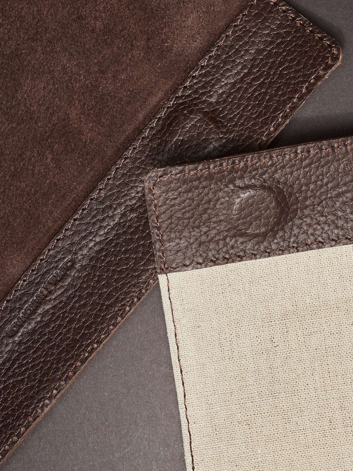 Mens watch storage box dark brown by Capra Leather