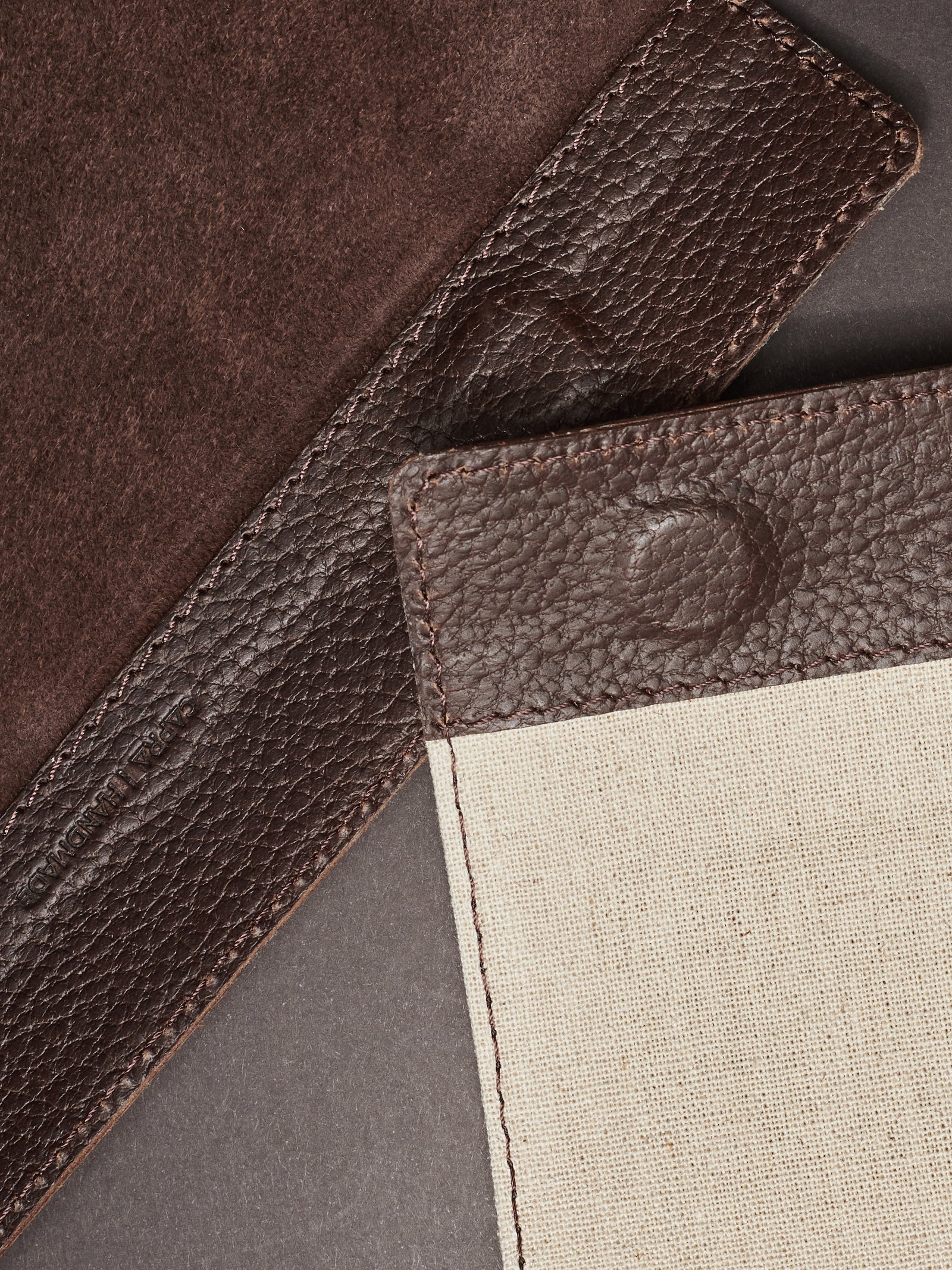 Mens watch storage box dark brown by Capra Leather