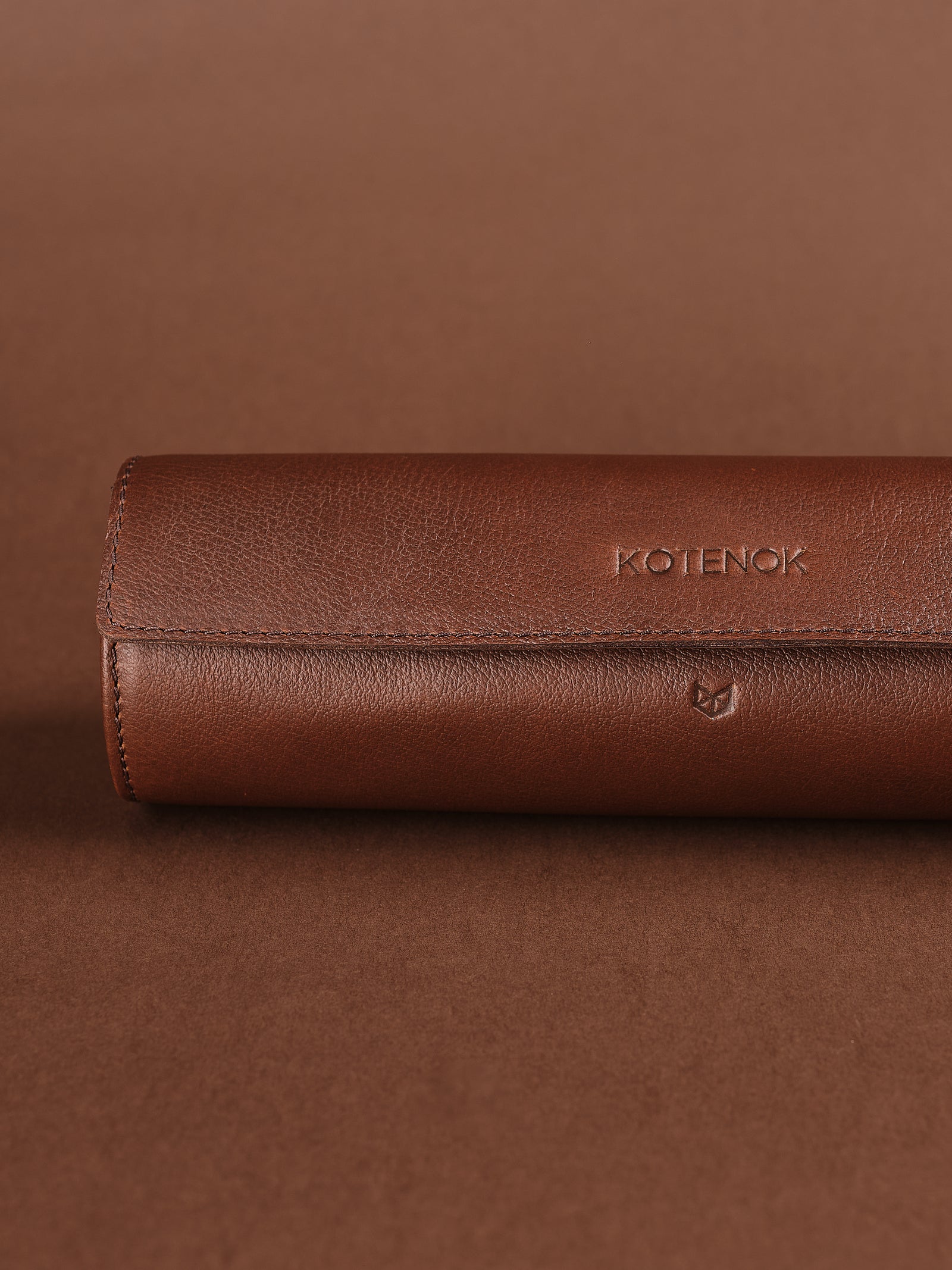 Custom Engraving Wrist watch storage box brown by Capra Leather