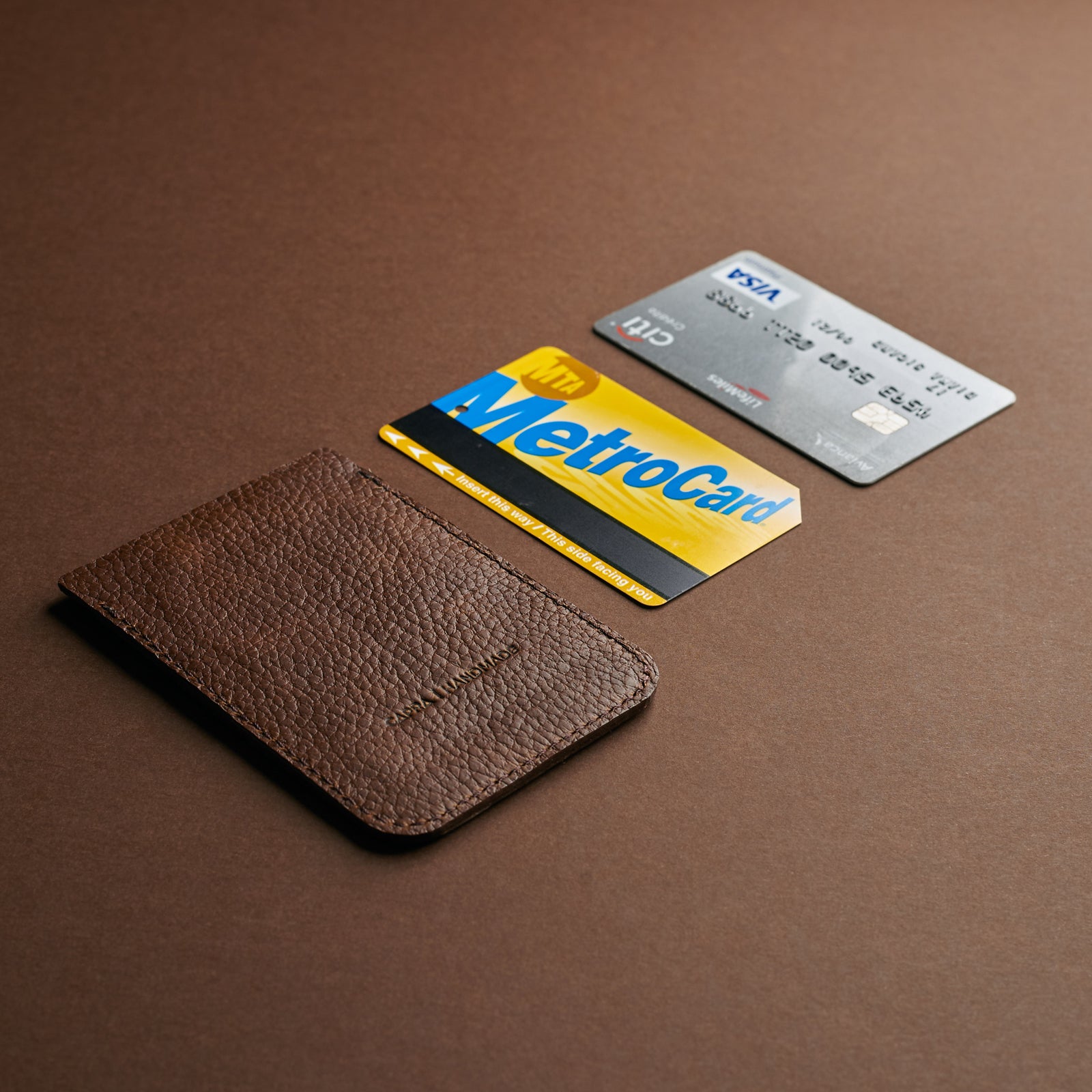 Style back. Small Gear Travel Pouch 2 Brown by Capra Leather