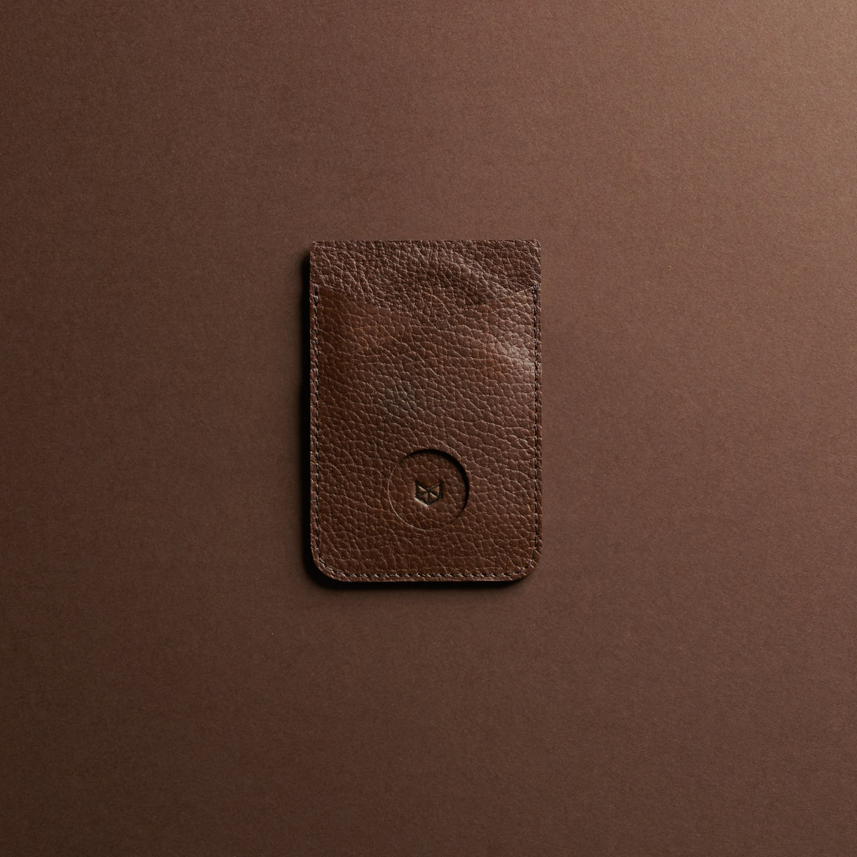 Front view. Small Gear Travel Pouch 2 Brown by Capra Leather