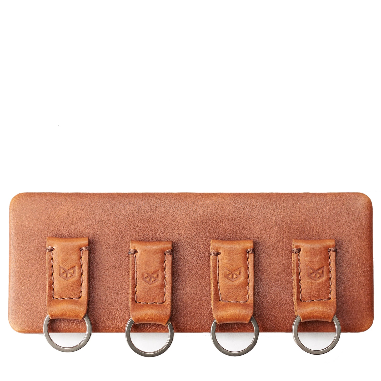 Back. Magnetic key hanger organizer. Tan leather magnetic key holder for wall decor. Entryway organizer decor. Home decoration. Keys organizer. Crafted by Capra Leather.