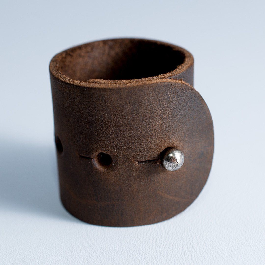 Leather tie. Dark Brown Cable Tie, Mens cable holder, storage management  