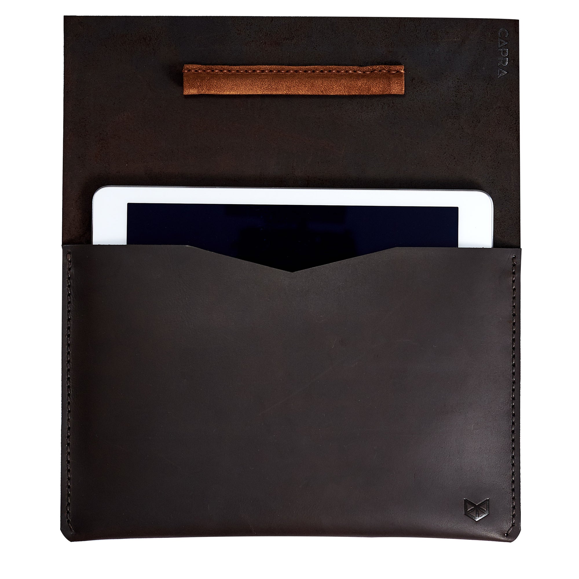 iPad Sleeve. Leather Case Brown for iPad by Capra Leather