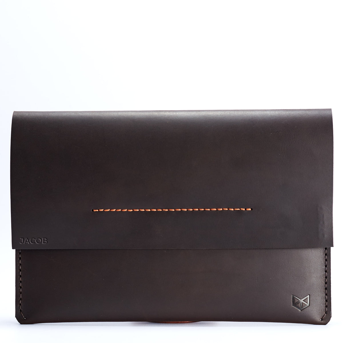 Closed. iPad Sleeve. Leather Case Brown for iPad by Capra Leather