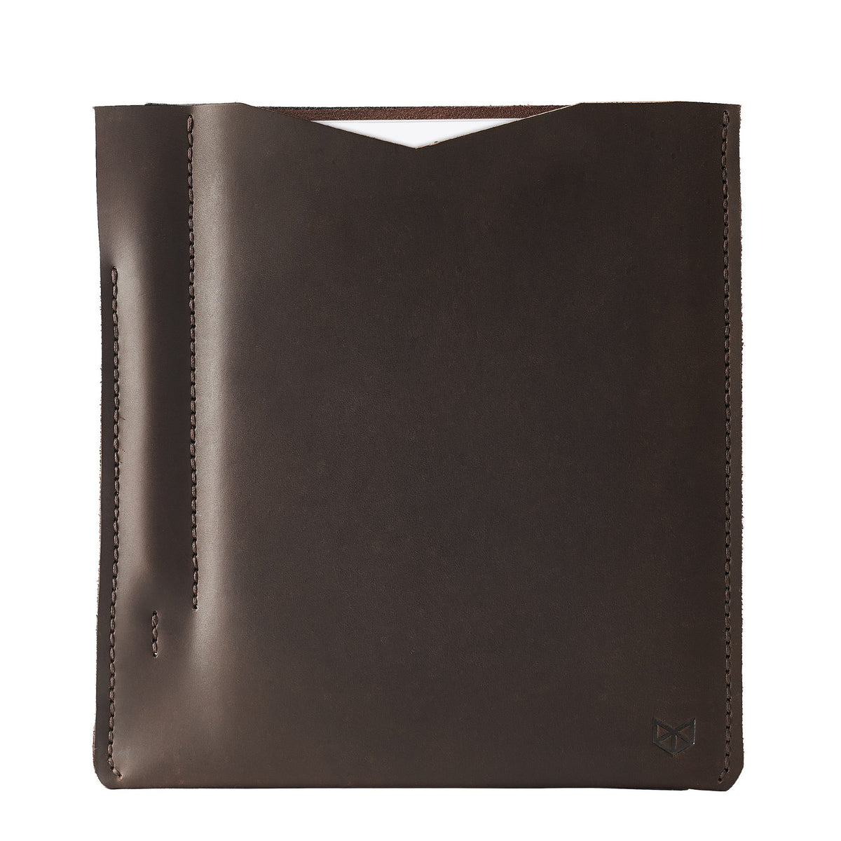 Marron Pixelbook Chromebook leather sleeve with  pencil holder