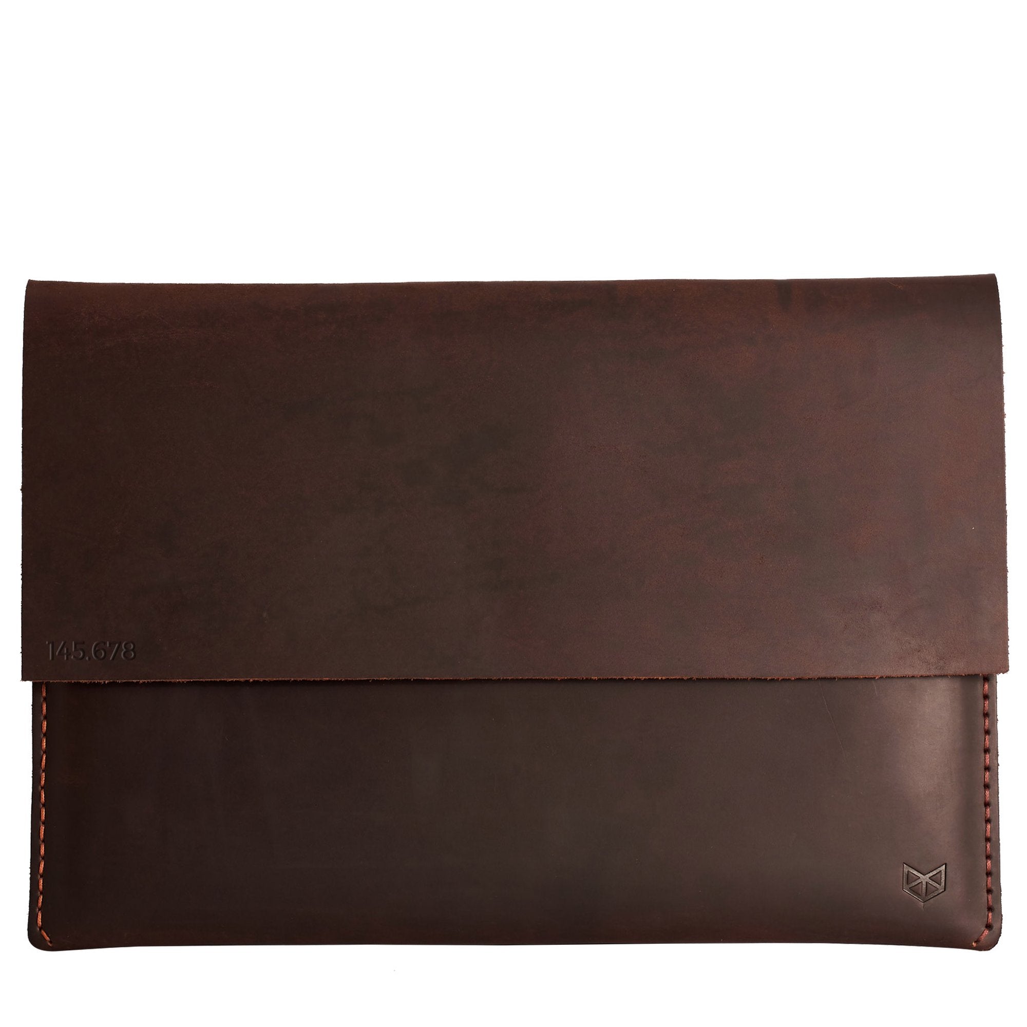 Custom Engraving. Brown Leather MacBook Case. MacBook Sleeve by Capra Leather