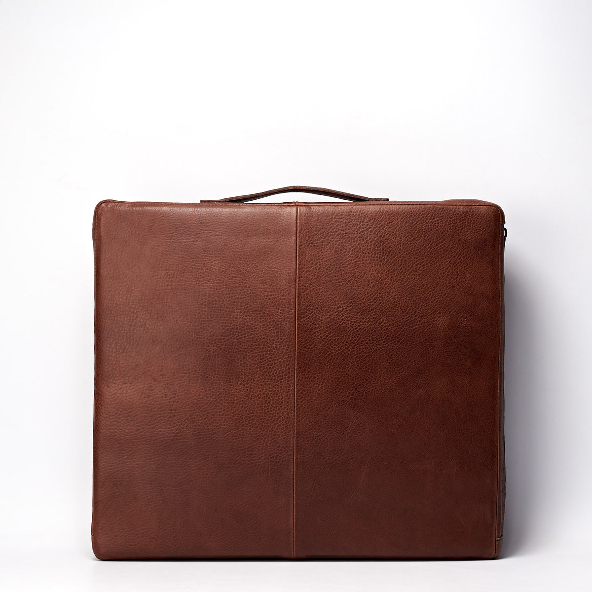 Back. travel meditation cushion. Leather meditation cushion, perfect for yoga and meditation. Modern squared zafu