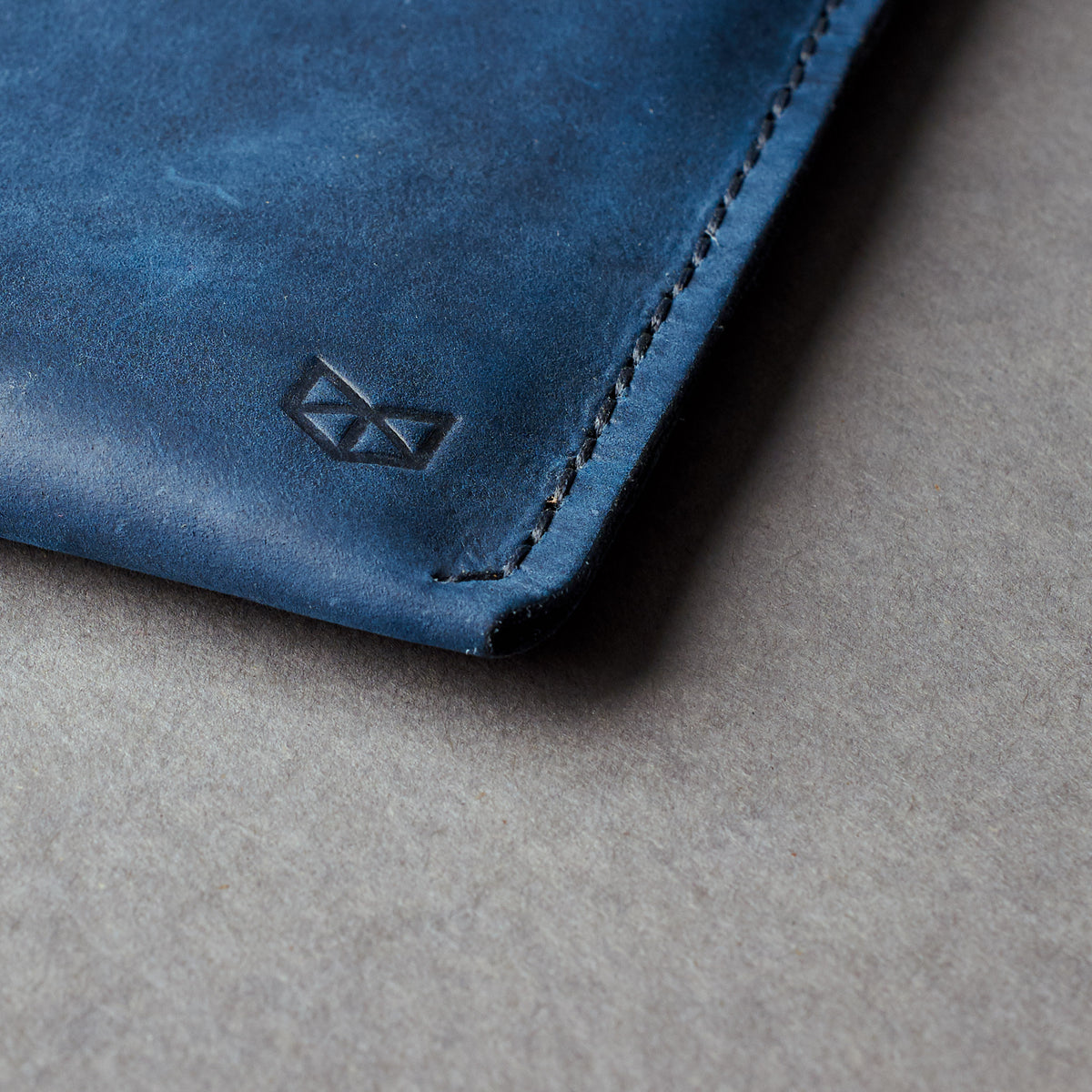 Handmade. Navy Leather MacBook Case. MacBook Sleeve by Capra Leather