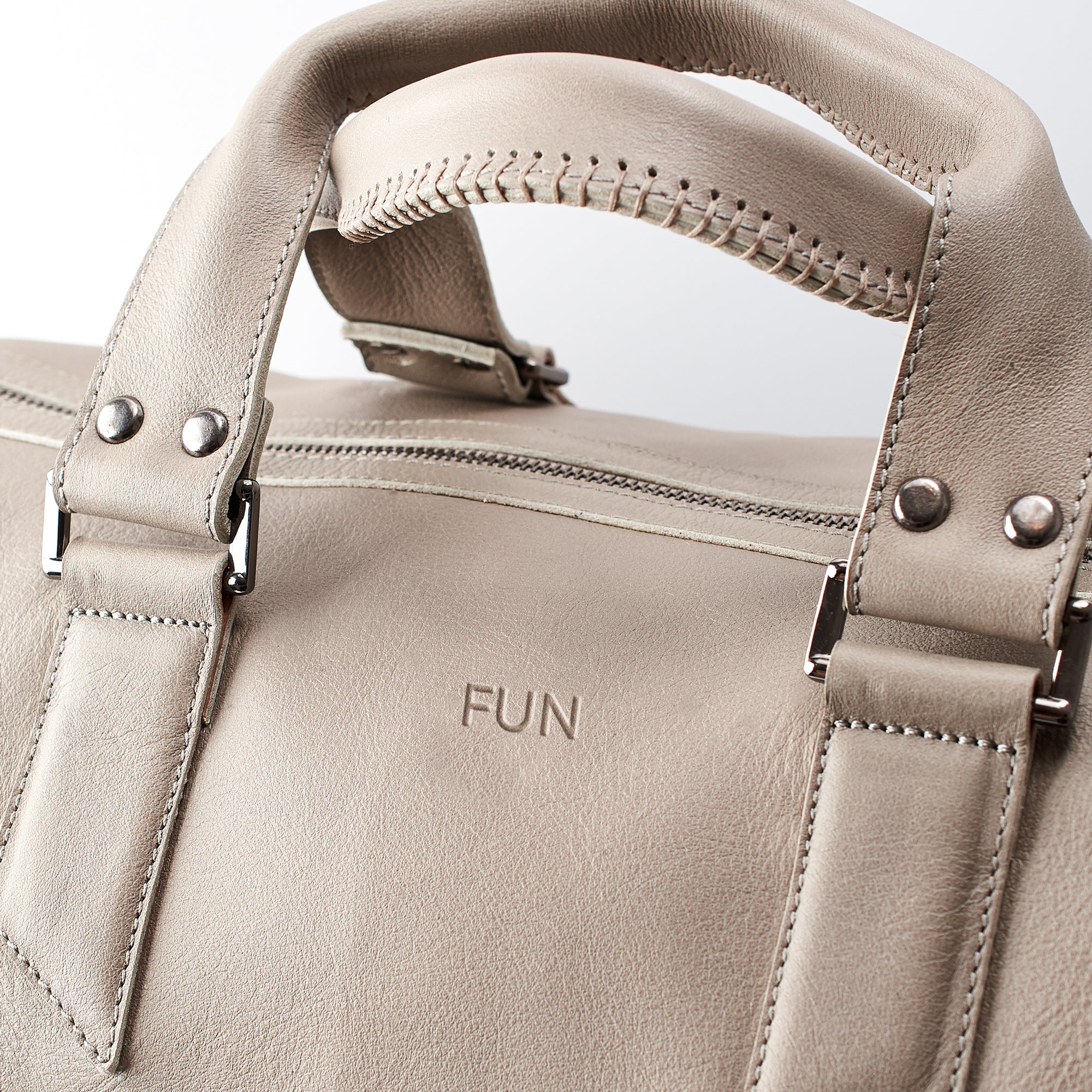 Custom monogram.handcrafted Grey leather duffle bag for men. Grey leather carryall bag. 
