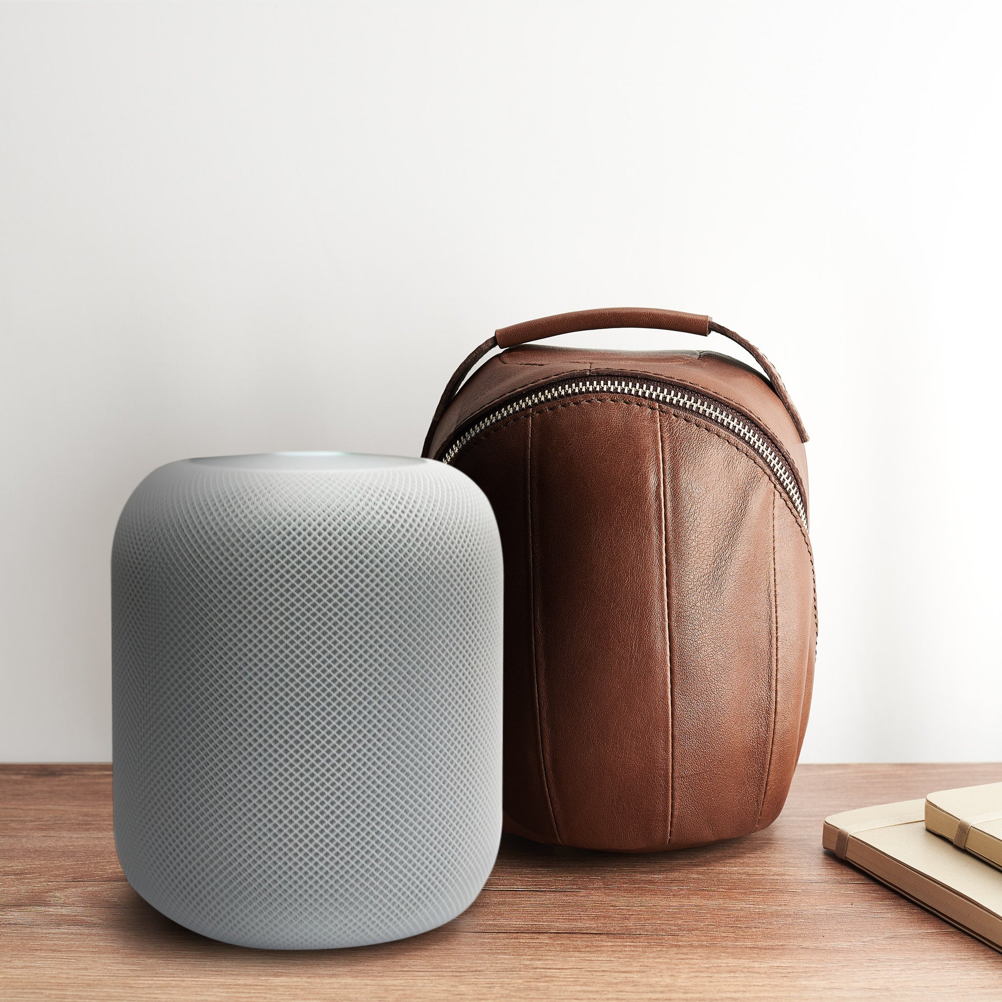 Living room. Homepod leather cover, Homepod leather case, Apple accessories, HomePod protector, Travel carrying case, Capra Leather