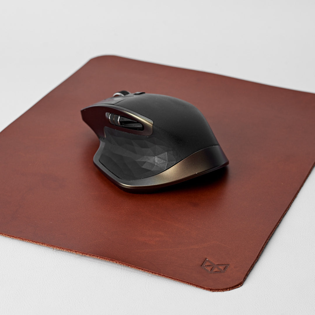 Soft surface. Minimalistic Acorn Leather Cable Organizers, Boyfriend gift, Mousepads, Personalized stationary, Custom office supplies