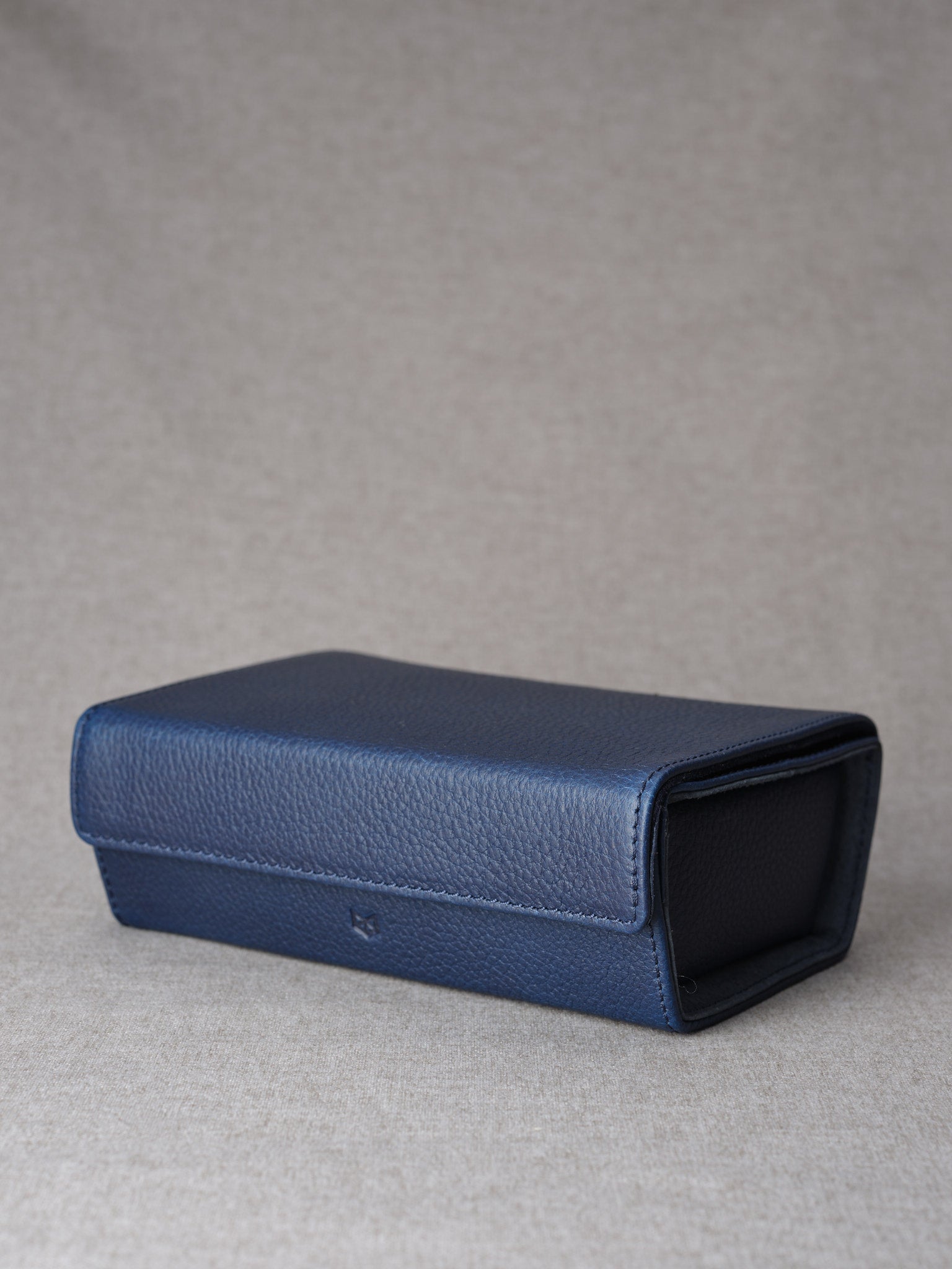 Jimmy Choo glasses case navy by Capra Leather