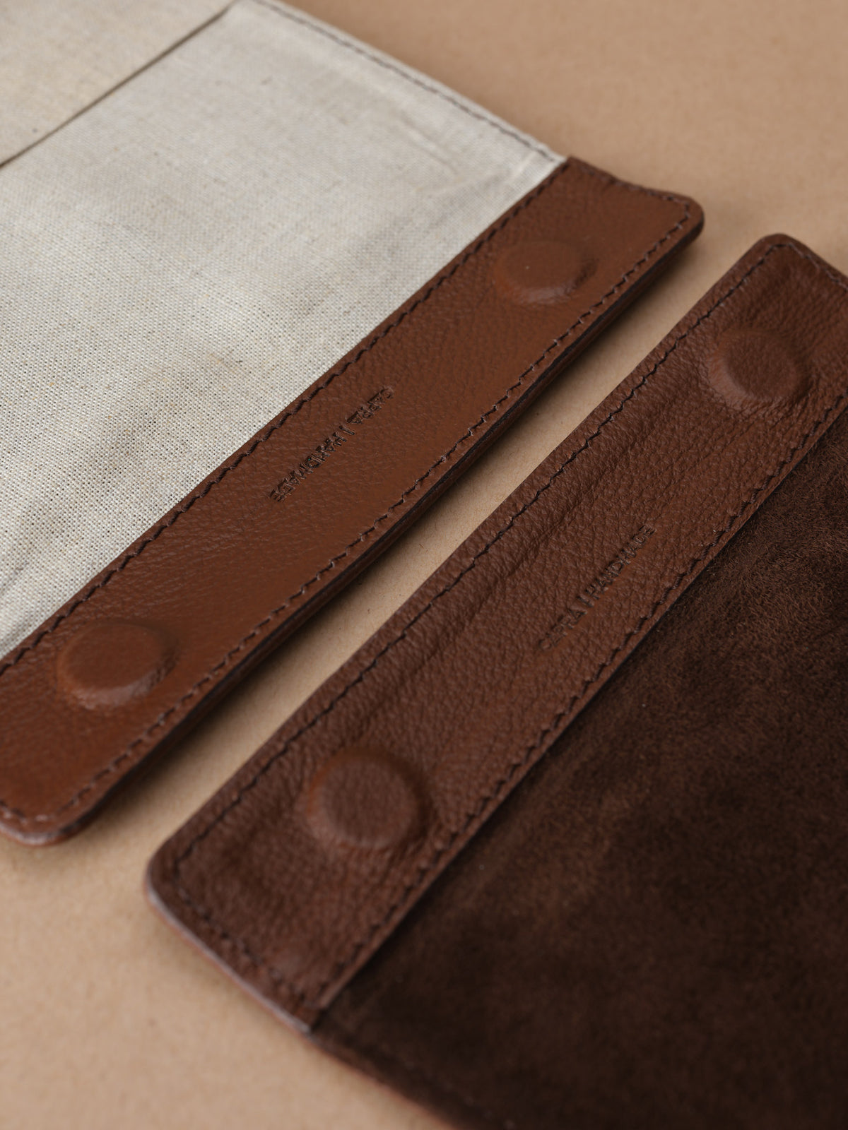 large sunglass case brown by Capra Leather