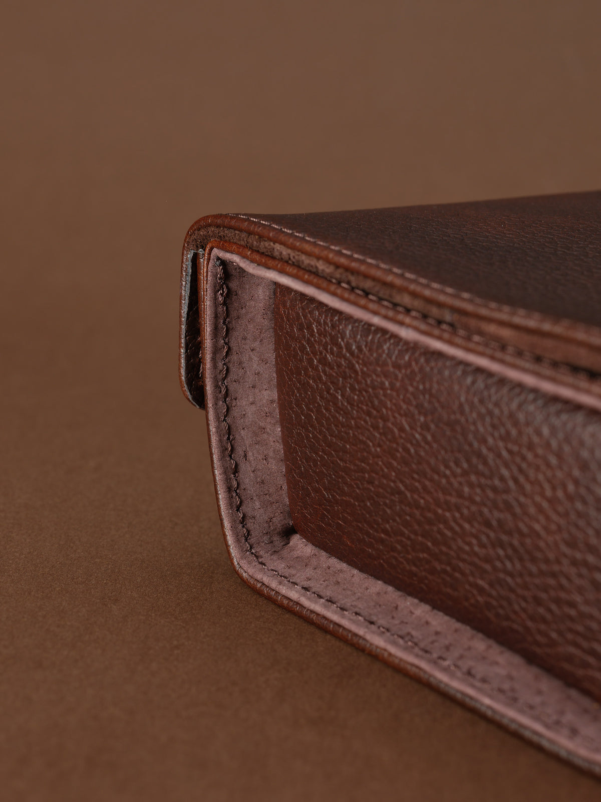 glasses case for men dark brown by Capra Leather