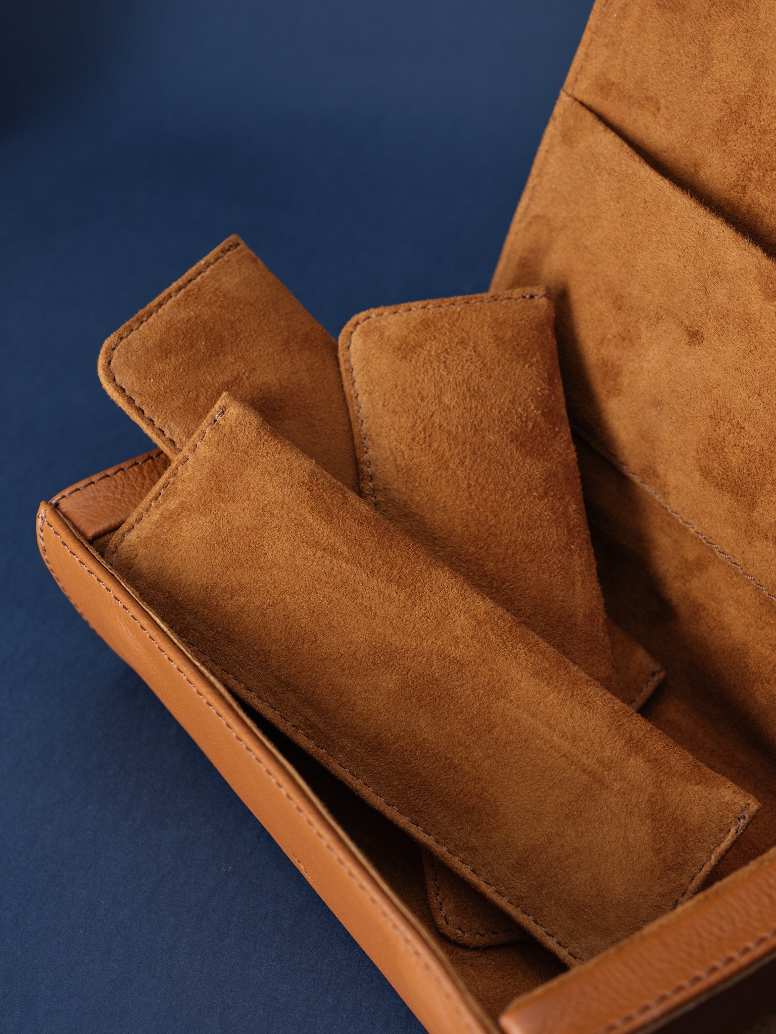 eyeglass cases hard tan by Capra Leather