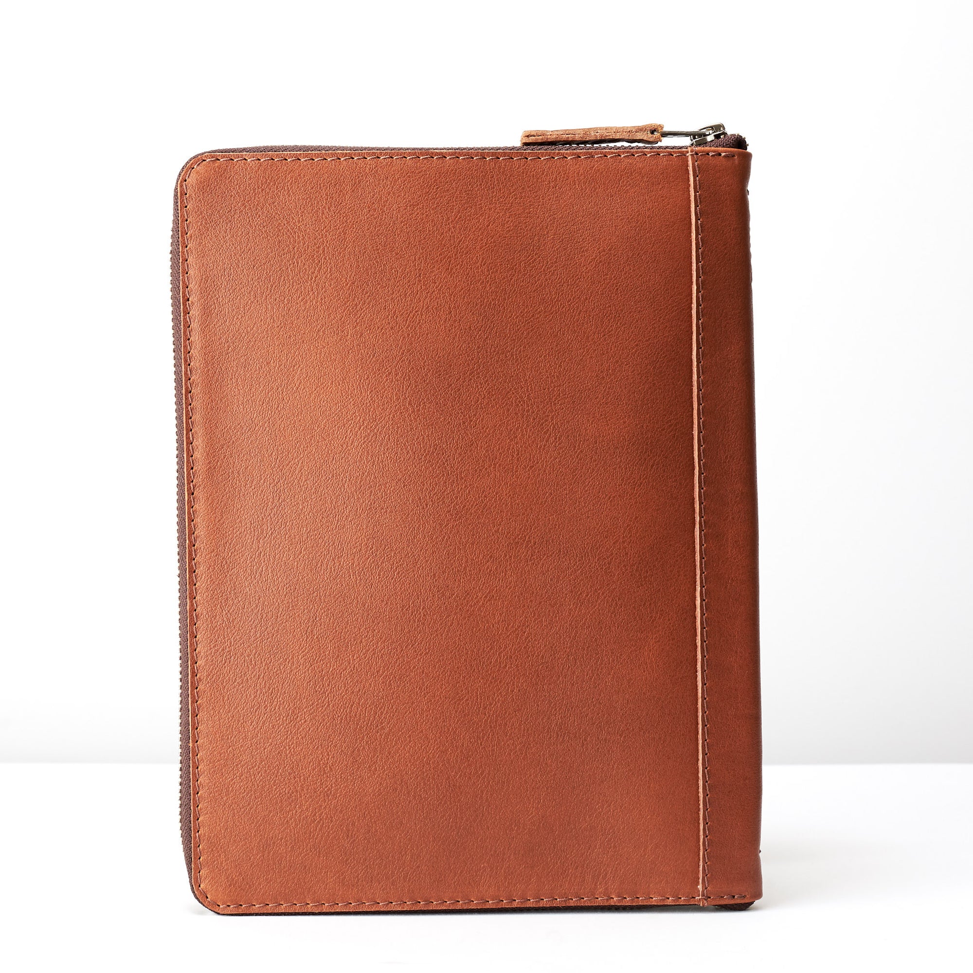 Back. A5 leather notebook cover by Capra Leather. Gifts for artists.