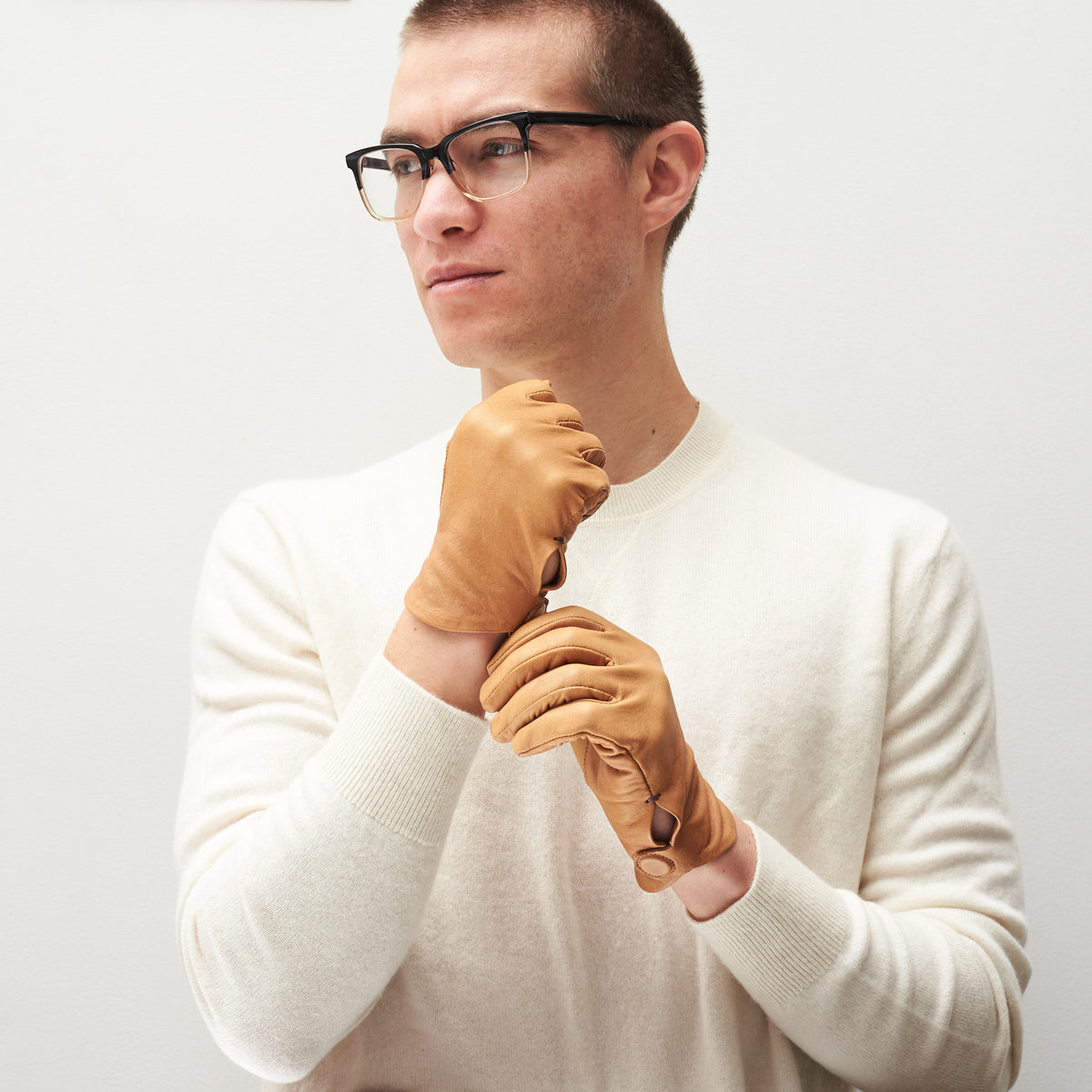 Saddle Leather Gloves by Capra Leather